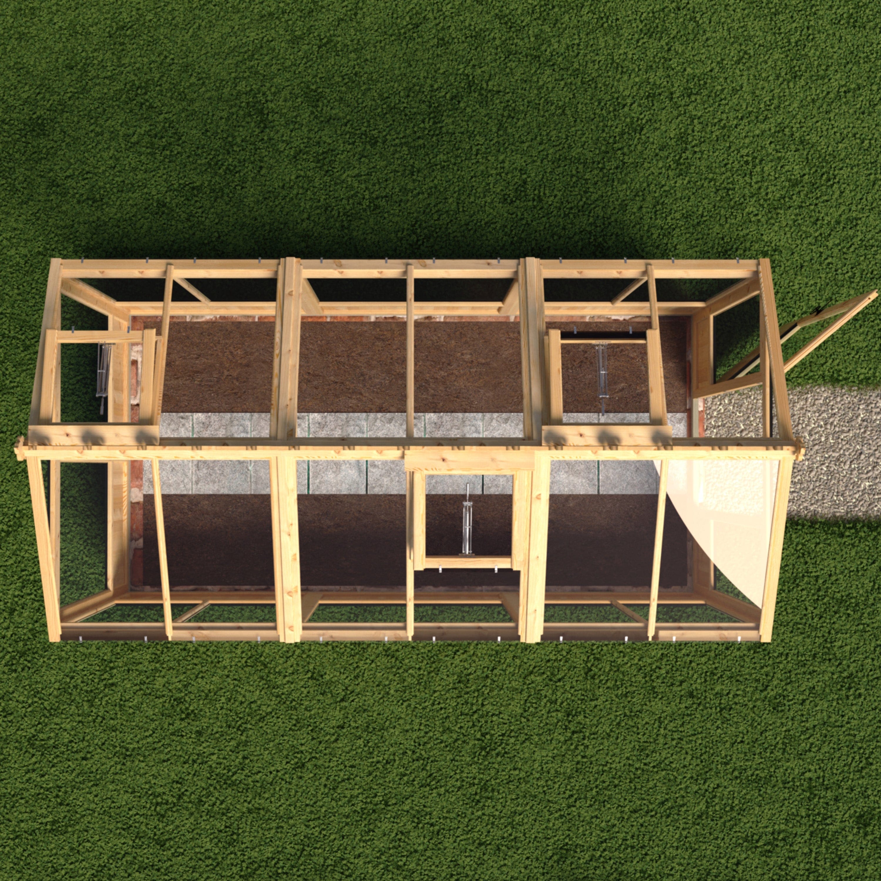 Shire Holkham 6 x 12 Wooden Greenhouse