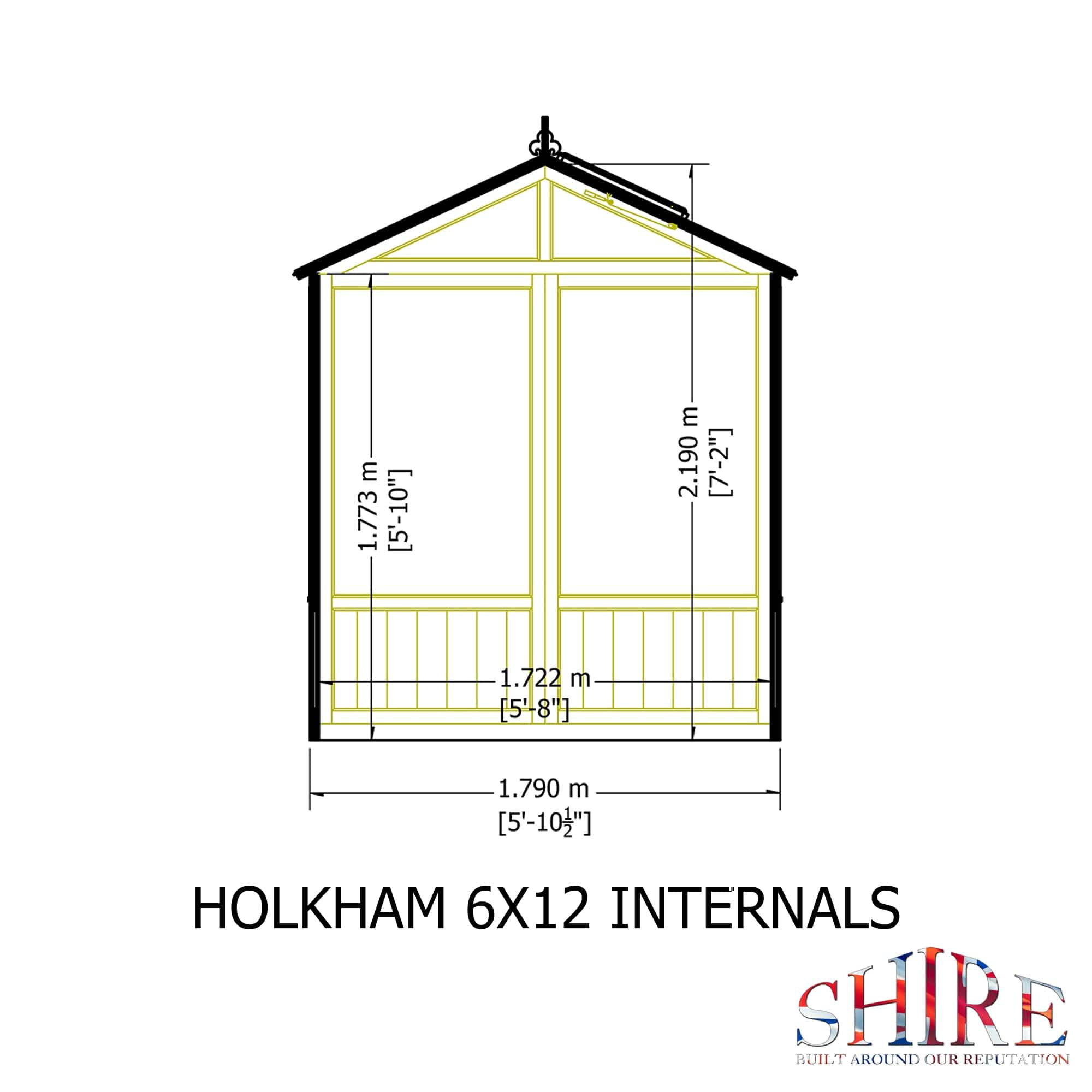 Shire Holkham 6 x 12 Wooden Greenhouse