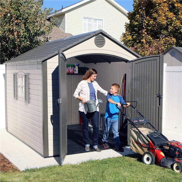 Lifetime 8 x 10 Special Edition Heavy-Duty Apex Plastic Shed