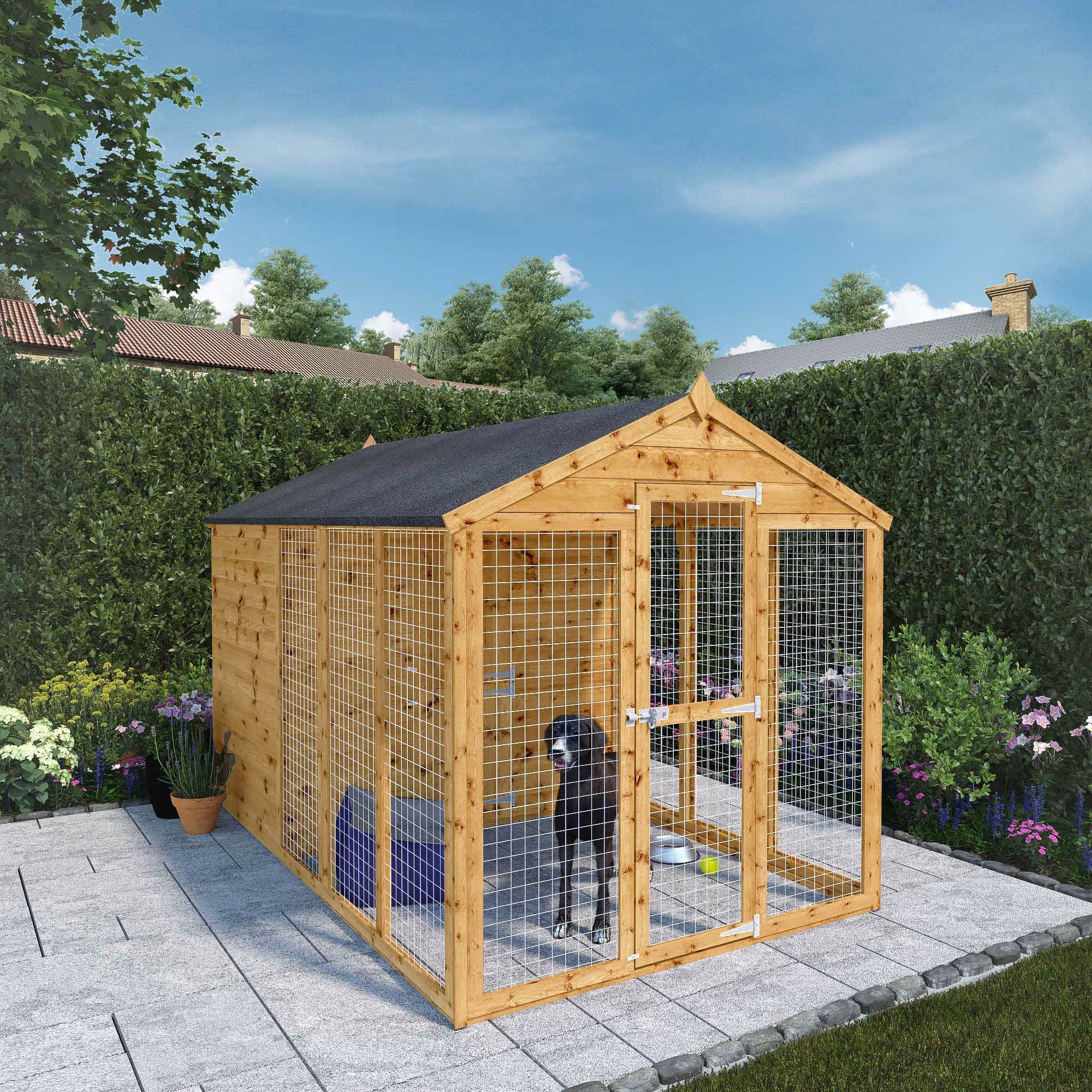 Mercia 10 x 6 Staffordshire Apex Dog Kennel & Run