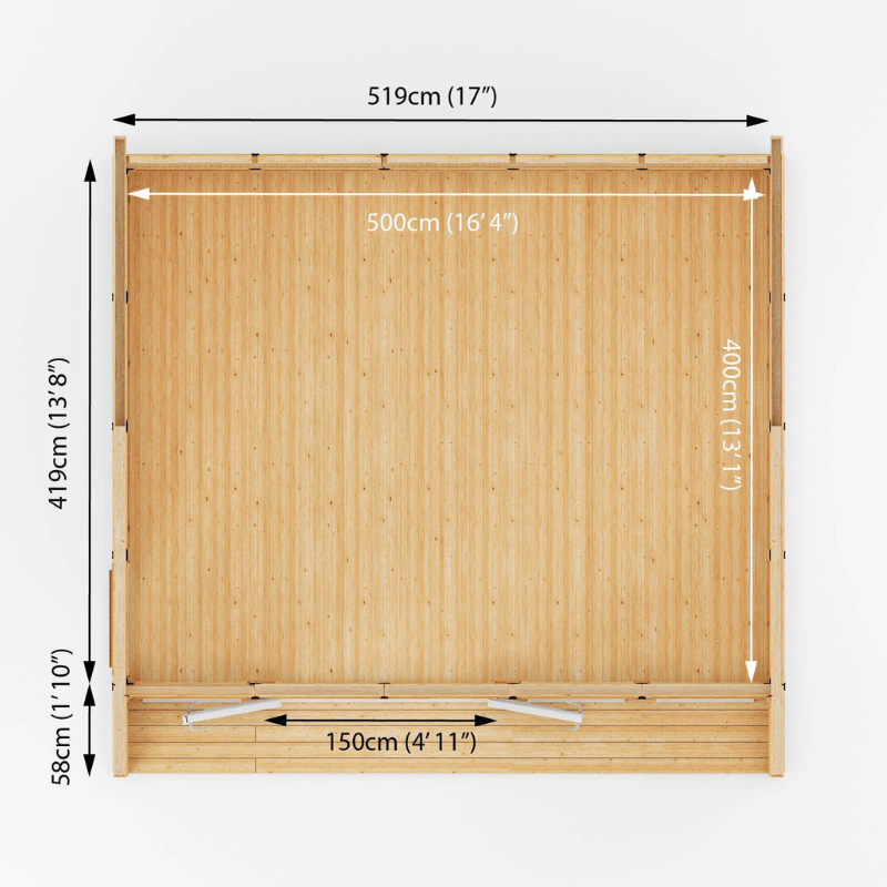 Mercia The Creswell 5m x 4m Insulated Garden Room with White UPVC