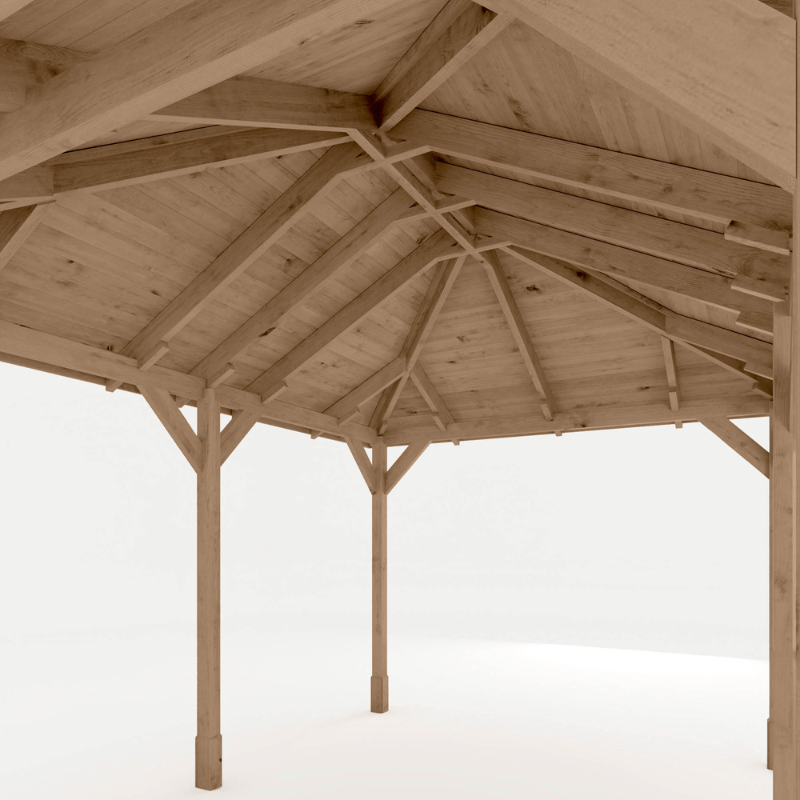 Mercia 10 x 13 (3m x 4m) Pressure Treated Traditional Gazebo