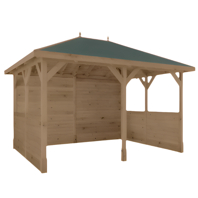 Mercia 10 x 13 (3m x 4m) Pressure Treated Traditional Gazebo with Side Panels
