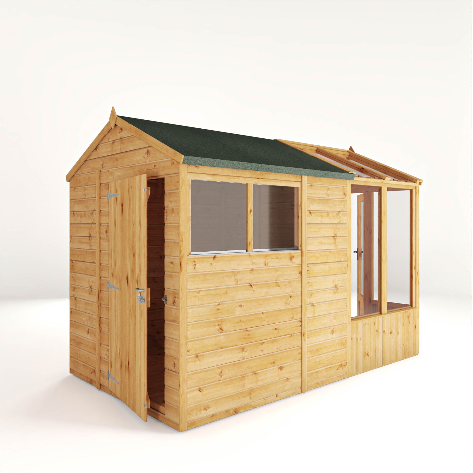 Mercia 10 x 6 Premium Woodsman Apex Styrene Combi Greenhouse