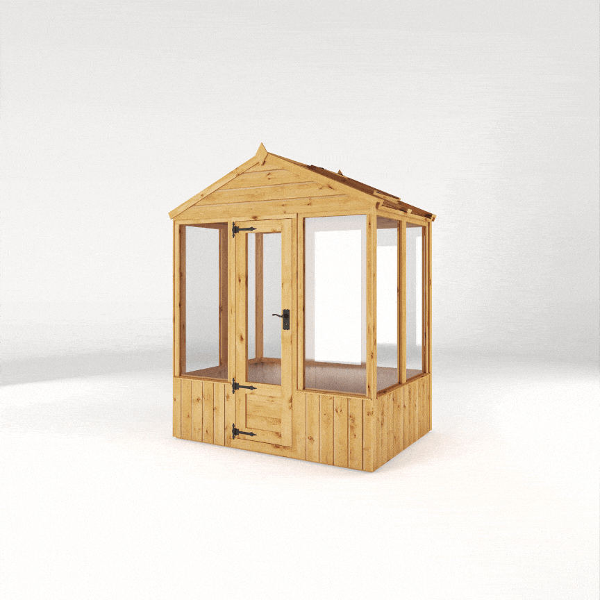 Mercia 6 x 4 Premium Woodsman Apex Glass Greenhouse