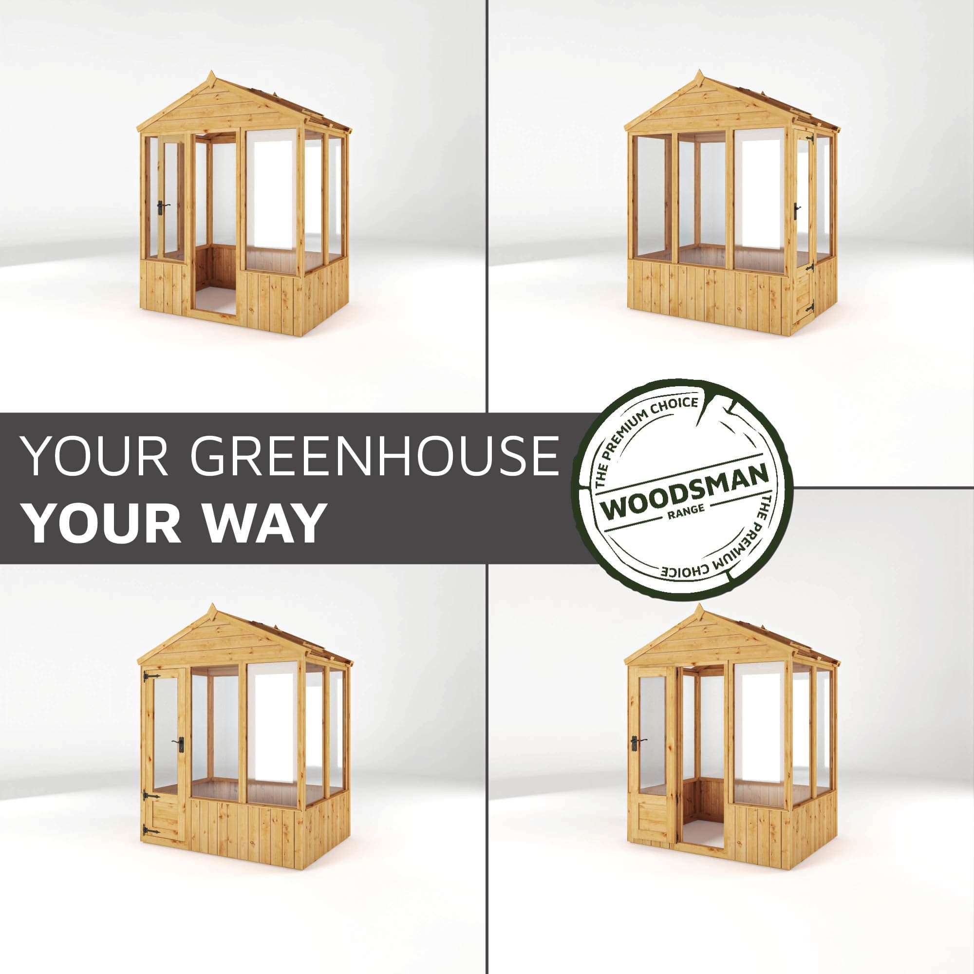 Mercia 6 x 4 Premium Woodsman Apex Styrene Greenhouse