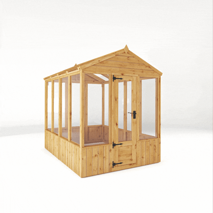 Mercia 6 x 6 Premium Woodsman Apex Polycarbonate Greenhouse