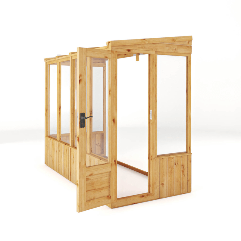 Mercia 8 x 4 Premium Woodsman Pent Glass Lean-To Greenhouse