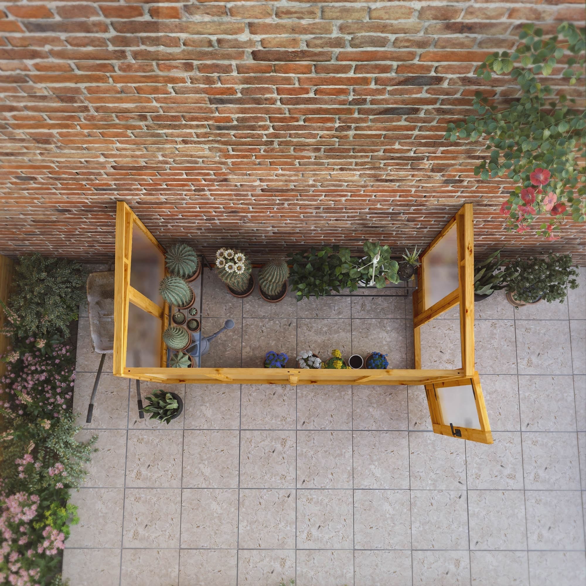 Mercia 8 x 4 Premium Woodsman Pent Polycarbonate Lean-To Greenhouse