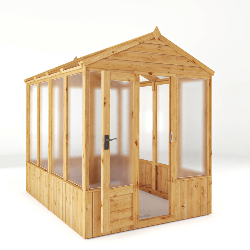 Mercia 8 x 6 Premium Woodsman Apex Polycarbonate Greenhouse