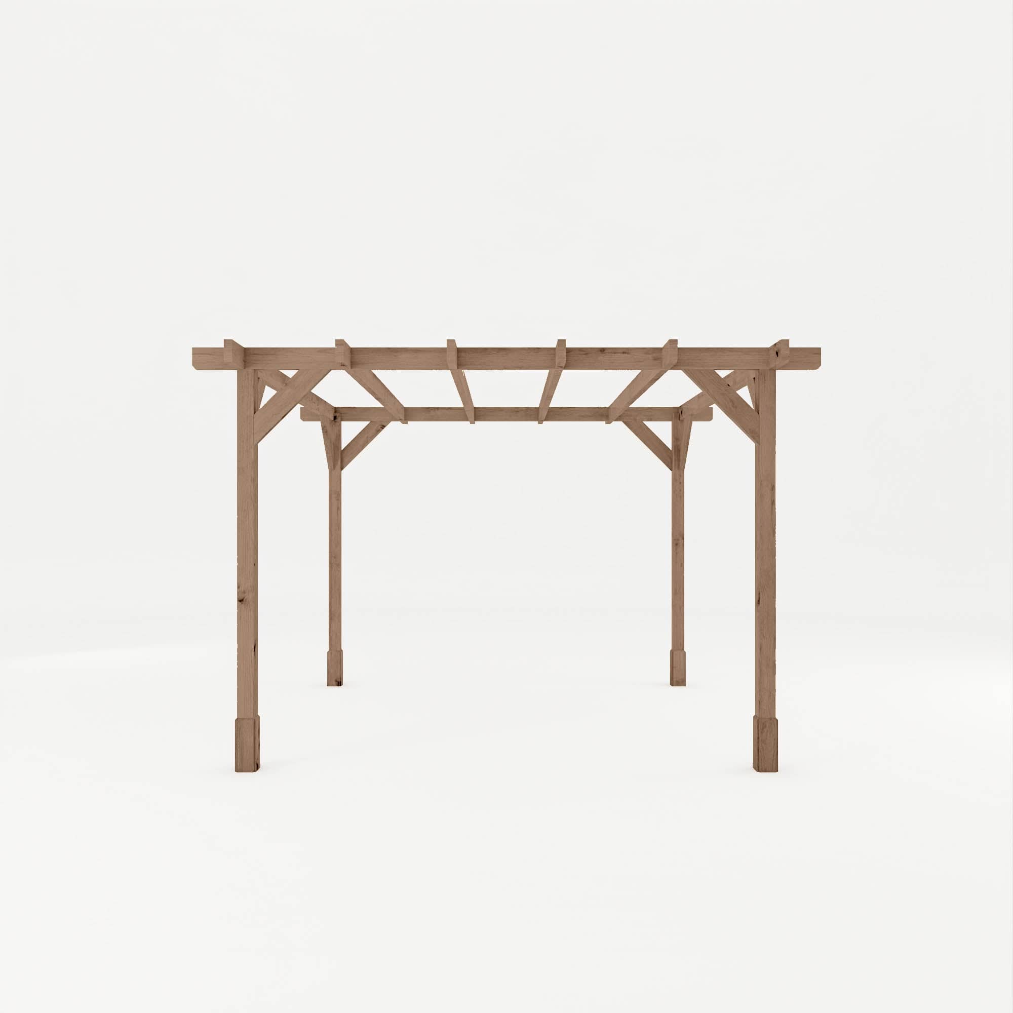 Mercia 10 x 10 (3.0m x 3.0m) Traditional Pressure Treated Wooden Pergola