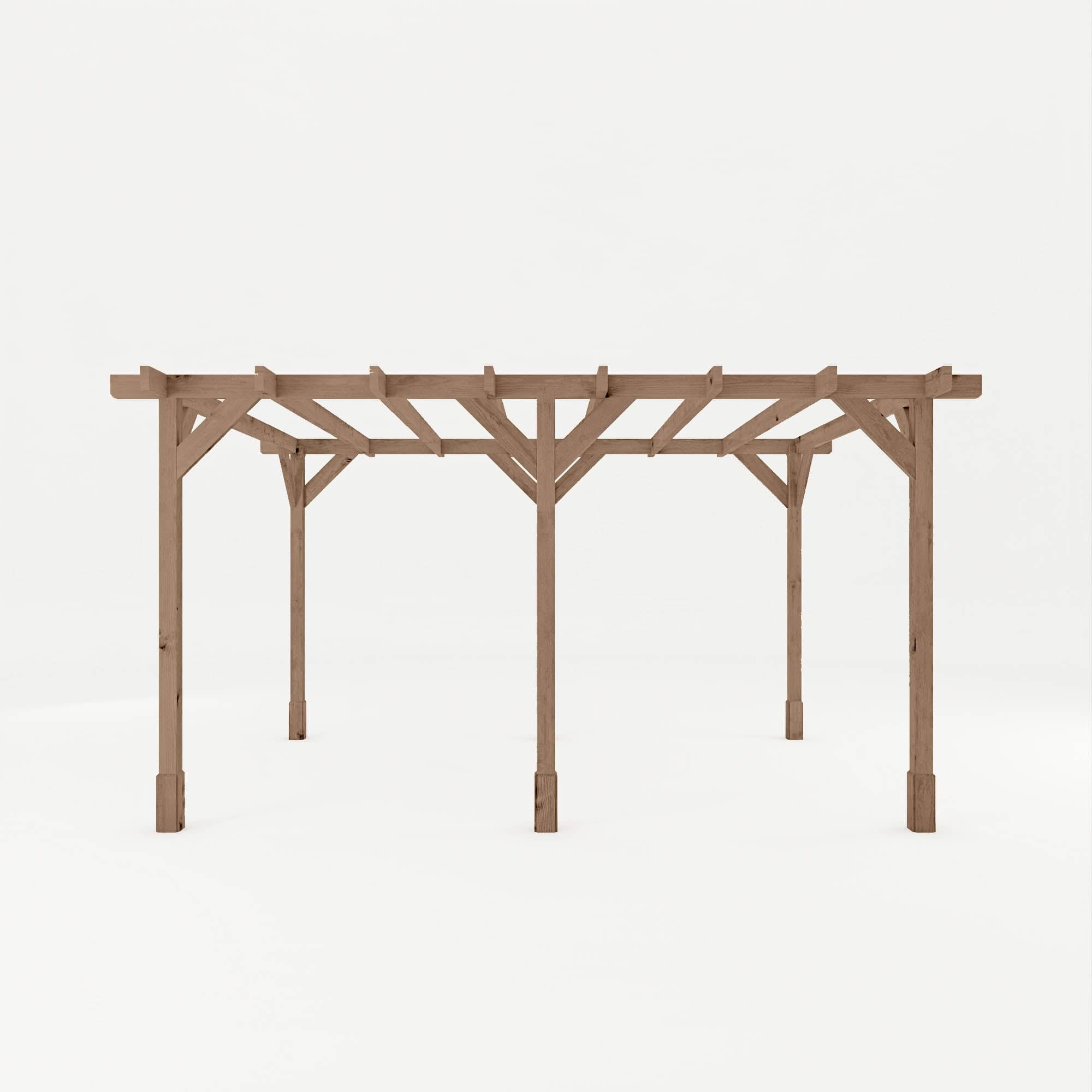 Mercia 13 x 10 (3.0m x 4.0m) Traditional Pressure Treated Wooden Pergola
