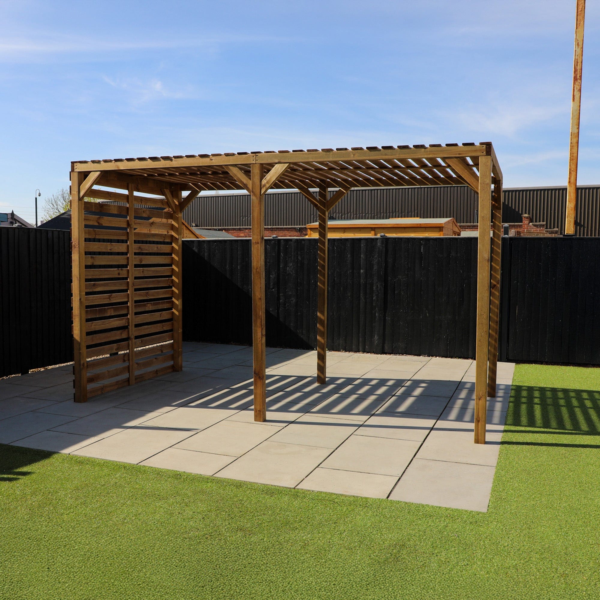 Mercia 13 x 7 (4.0m x 2.0m) Pressure Treated Modern Wooden Pergola