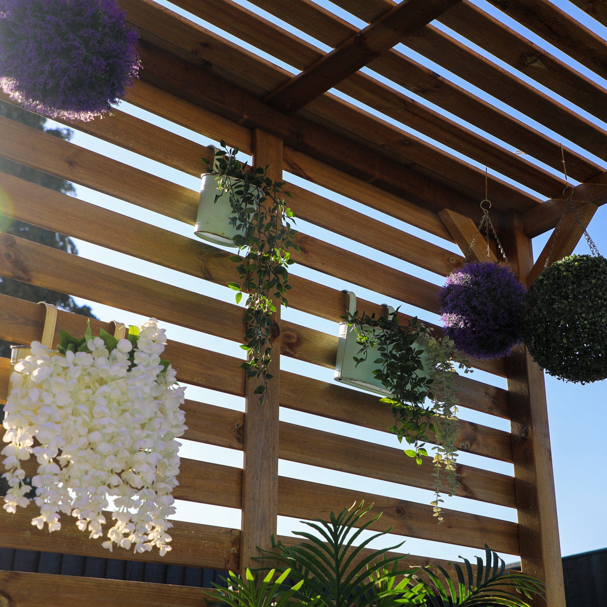 Mercia 7 x 7 (2.0m x 2.0m) Pressure Treated Modern Wooden Pergola