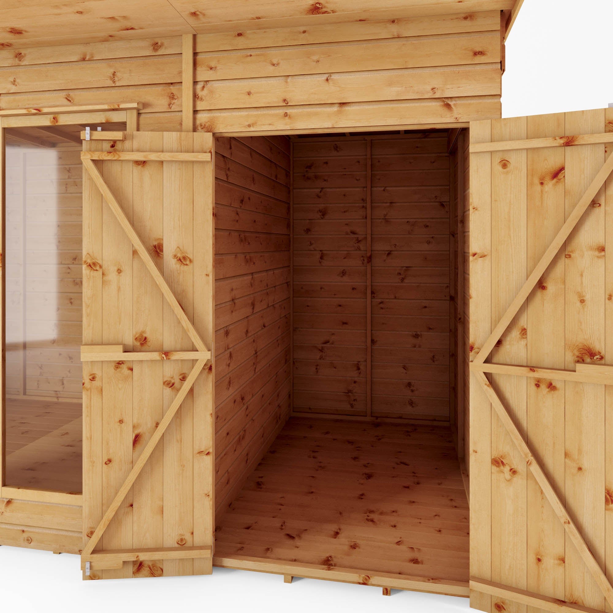 Mercia 14 x 6 Maine Pent Summerhouse with Side Shed