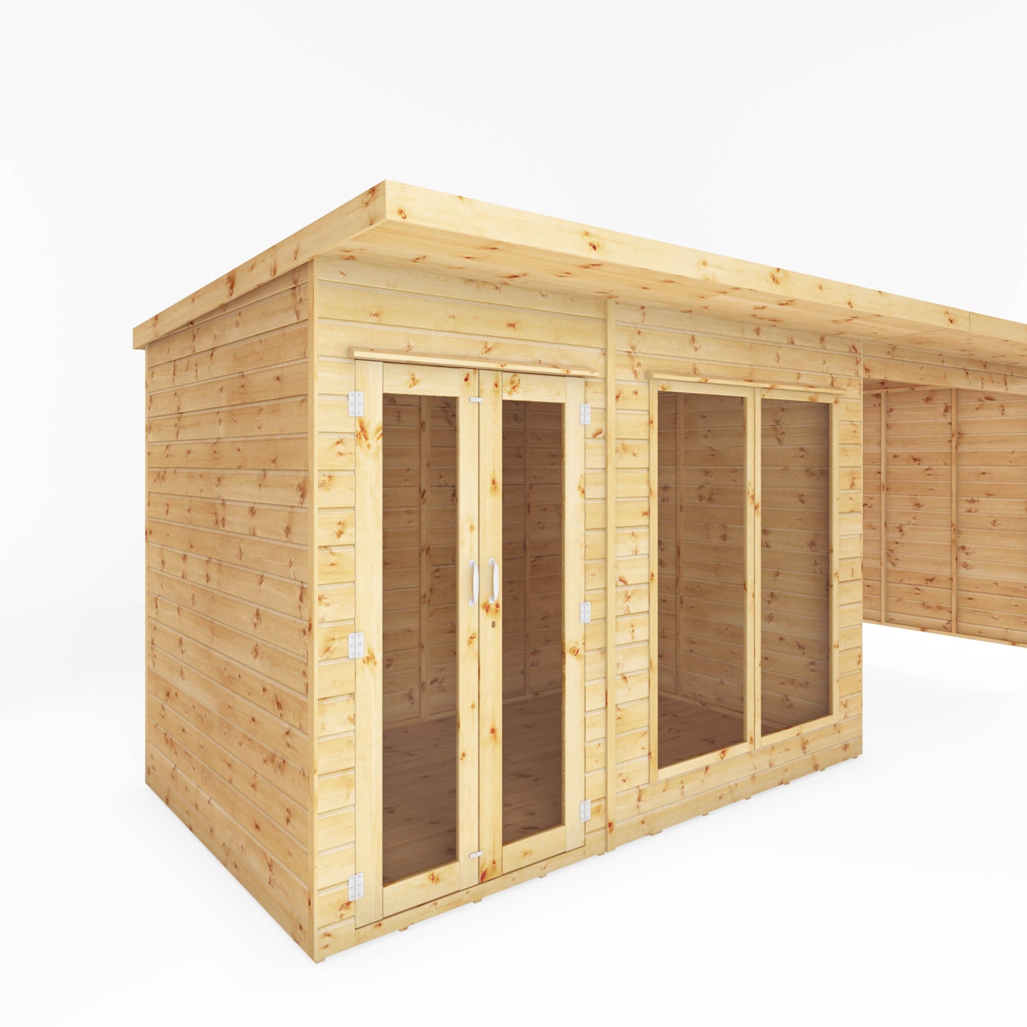 Mercia 18 x 6 Maine Pent Summerhouse with Patio Area