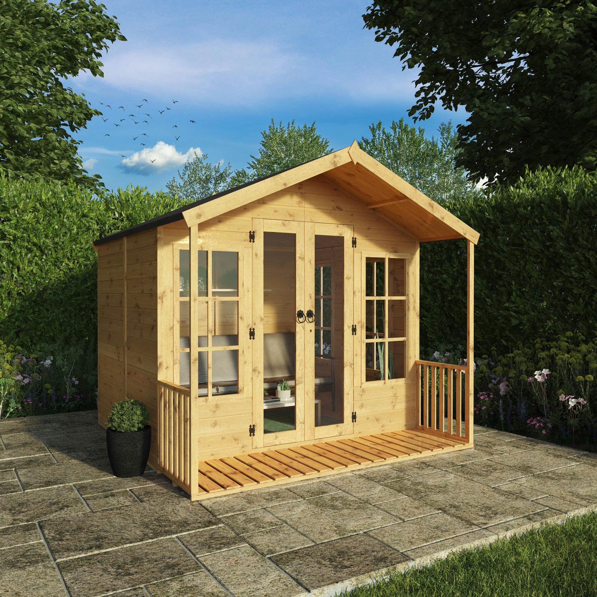 Mercia 8 x 8 Wessex Summerhouse with Veranda