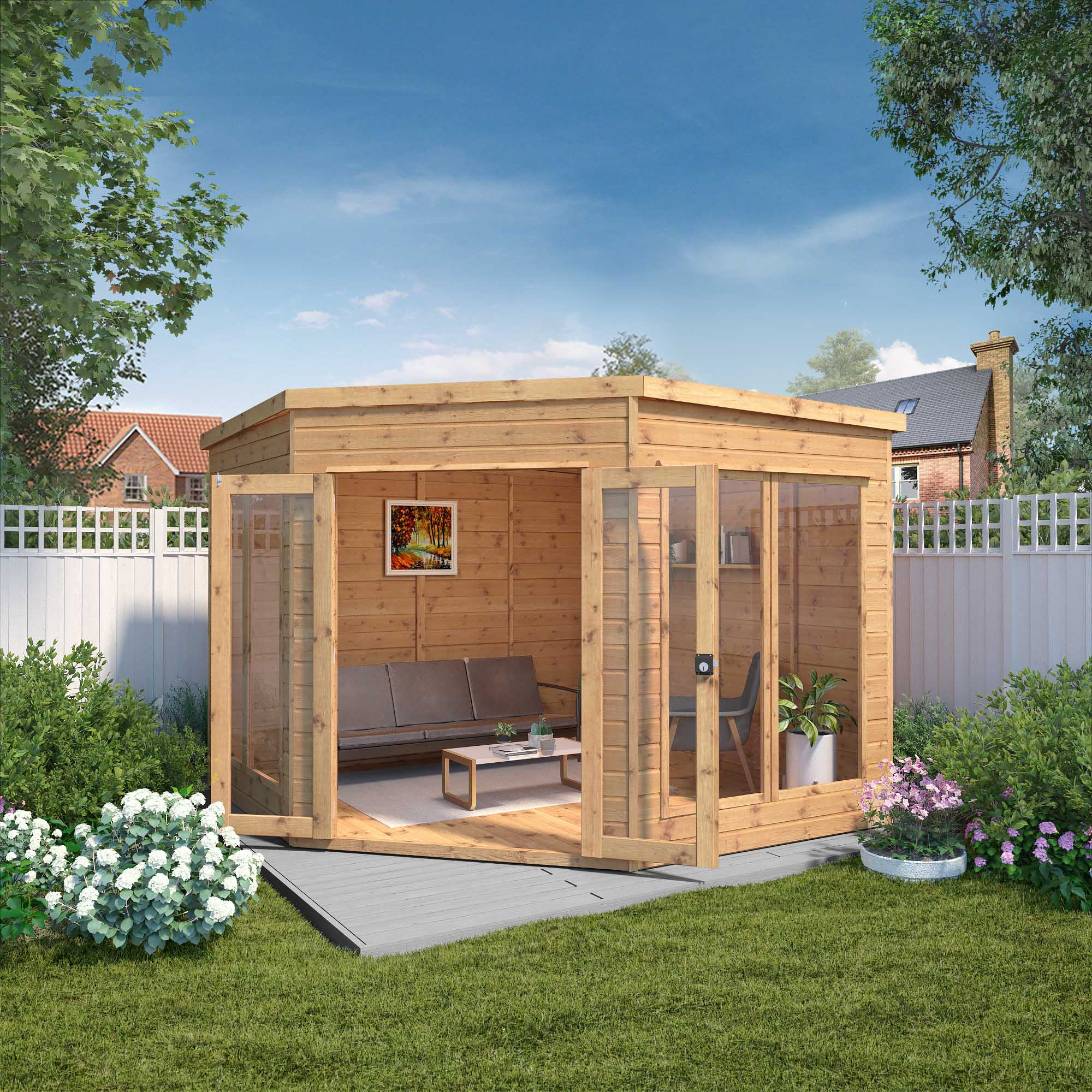 Mercia 9 x 9 Premier Corner Summerhouse