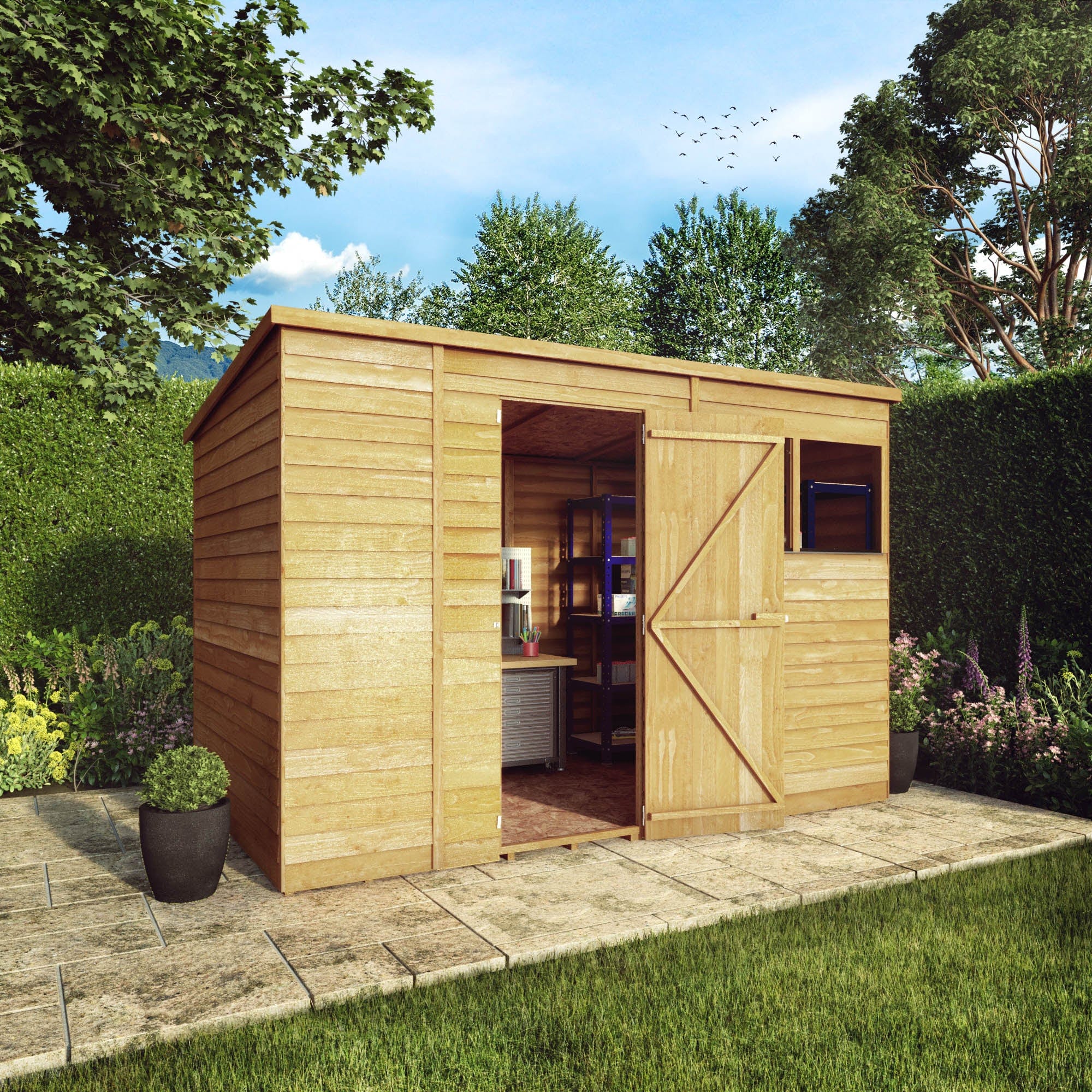 Mercia 10x6 Overlap Pent Shed