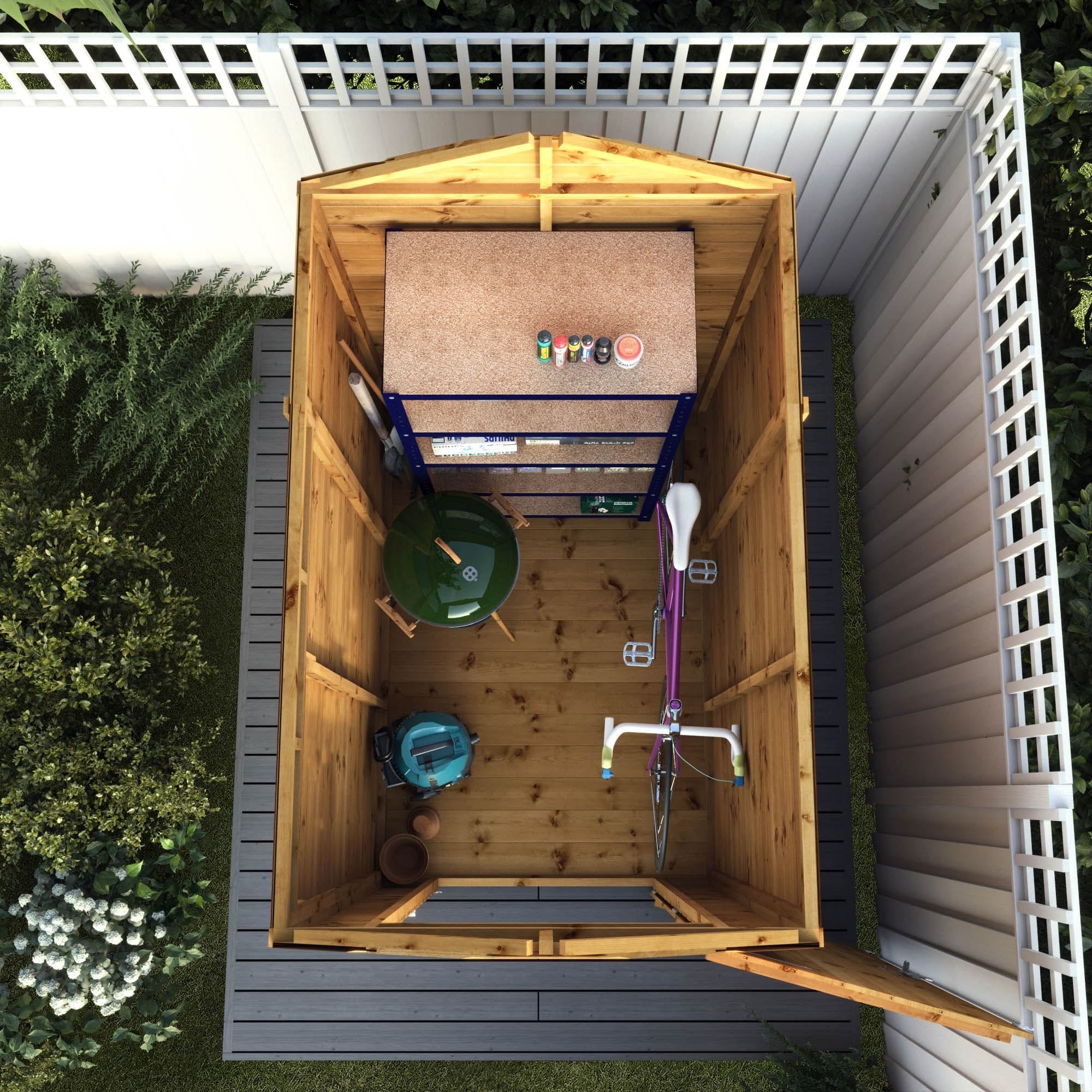 Mercia 6x4 Modular Shiplap Apex Windowless Wooden Shed