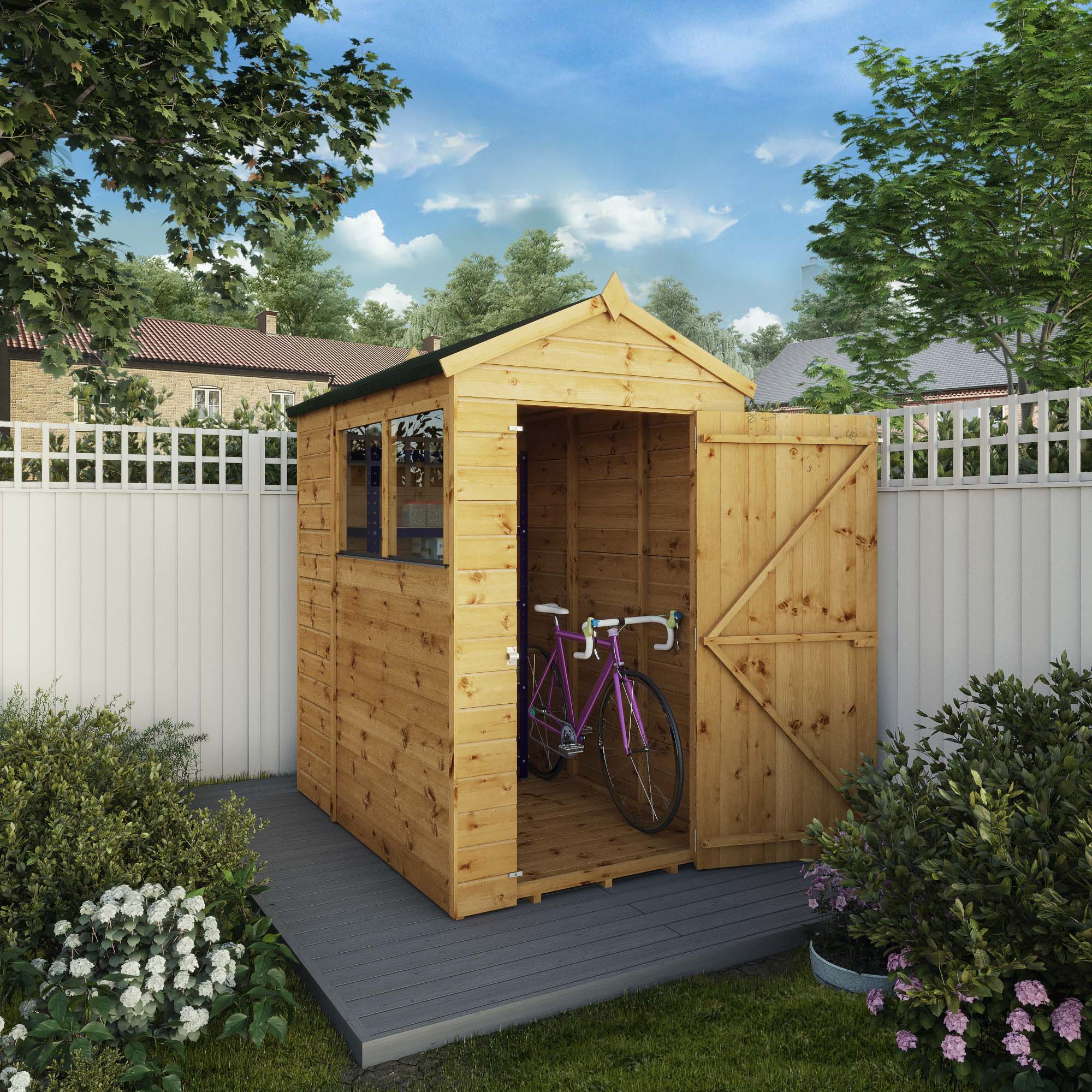 Mercia 6x4 Modular Shiplap Apex Wooden Shed