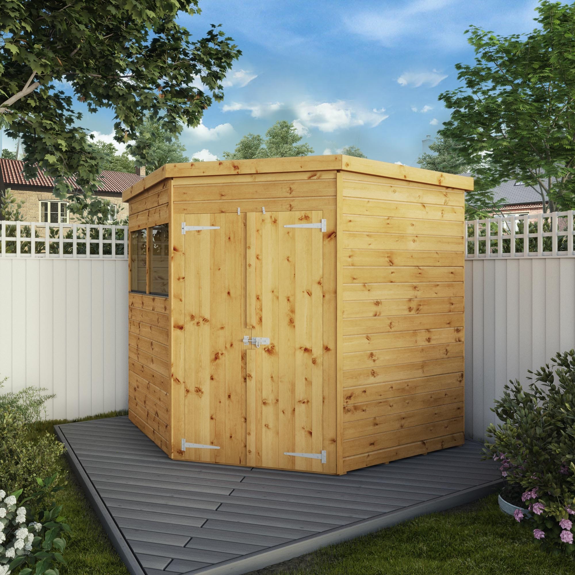 Mercia 7x7 Shiplap Corner Wooden Shed