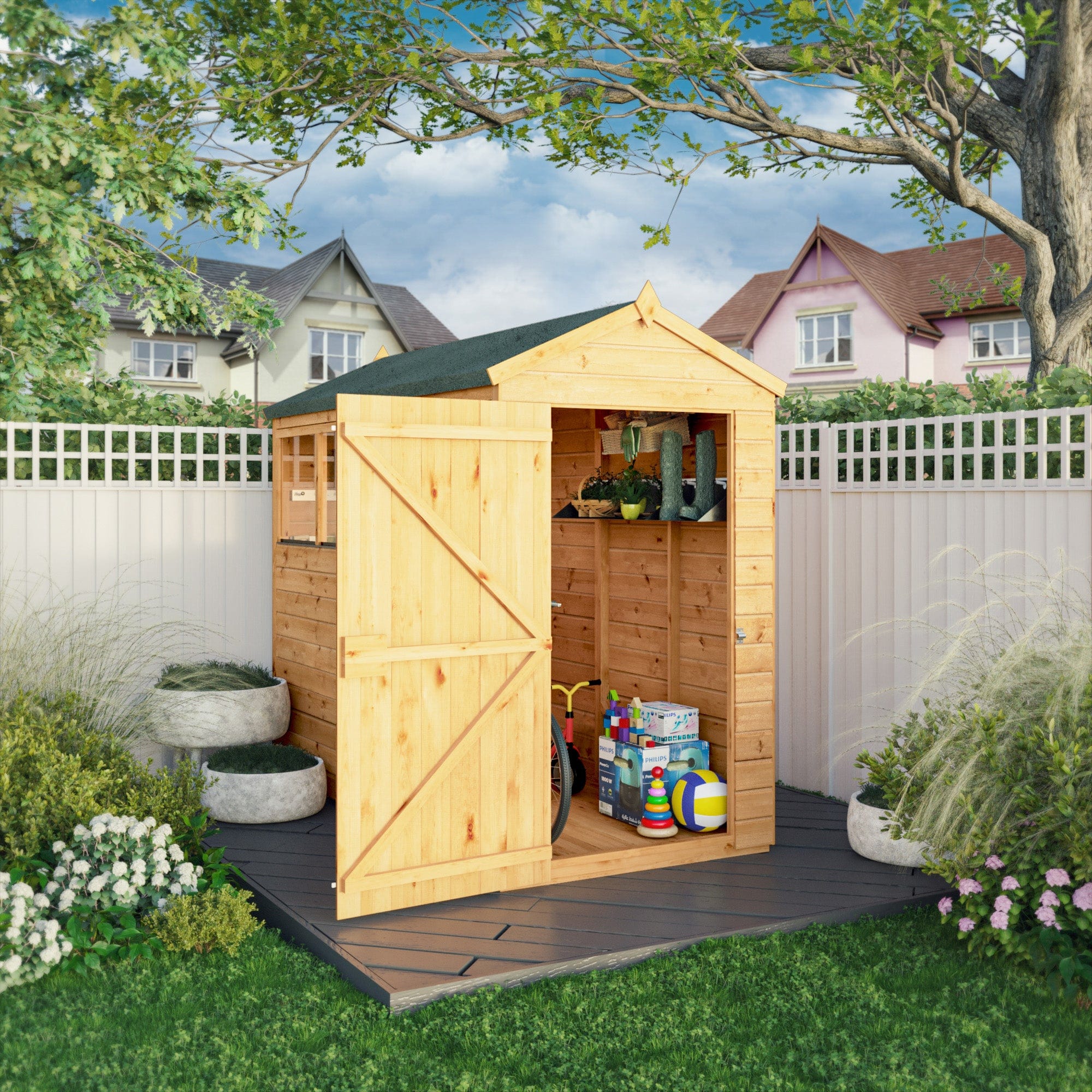Mercia The Woodsman 8x4 Shiplap Apex Wooden Shed