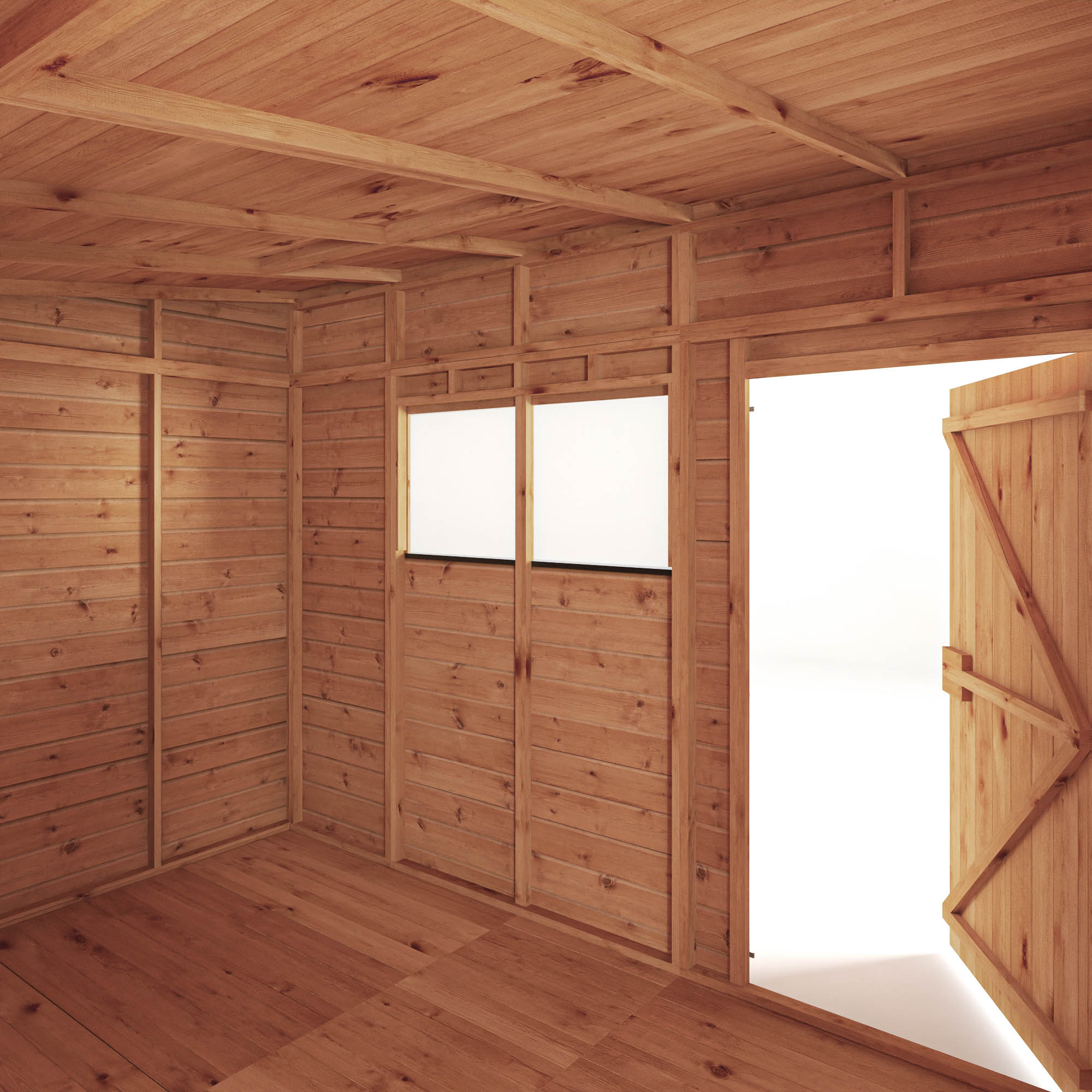 Mercia 10 x 8 Woodsman Shiplap Pent Shed - Styrene
