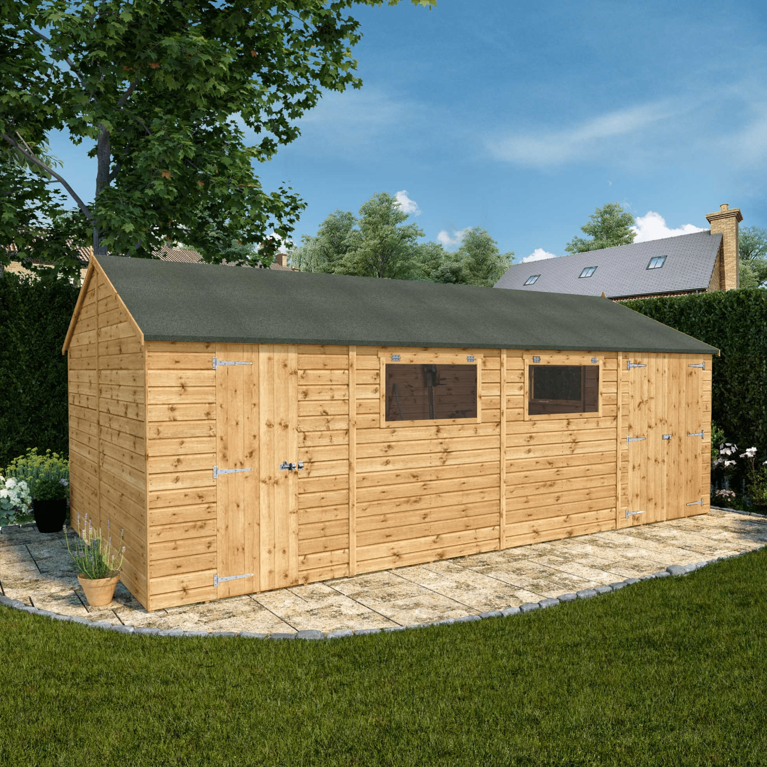 Mercia 20 x 10 Premium Shiplap Reverse Apex Workshop