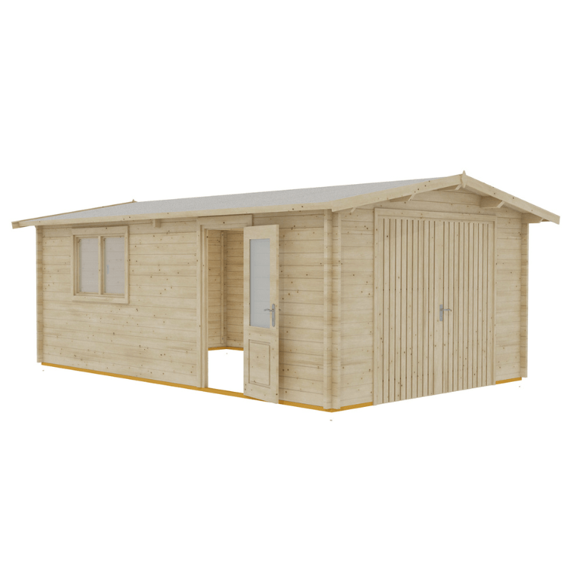 Shire Garage 12 x 18 Apex Log Cabin 44mm