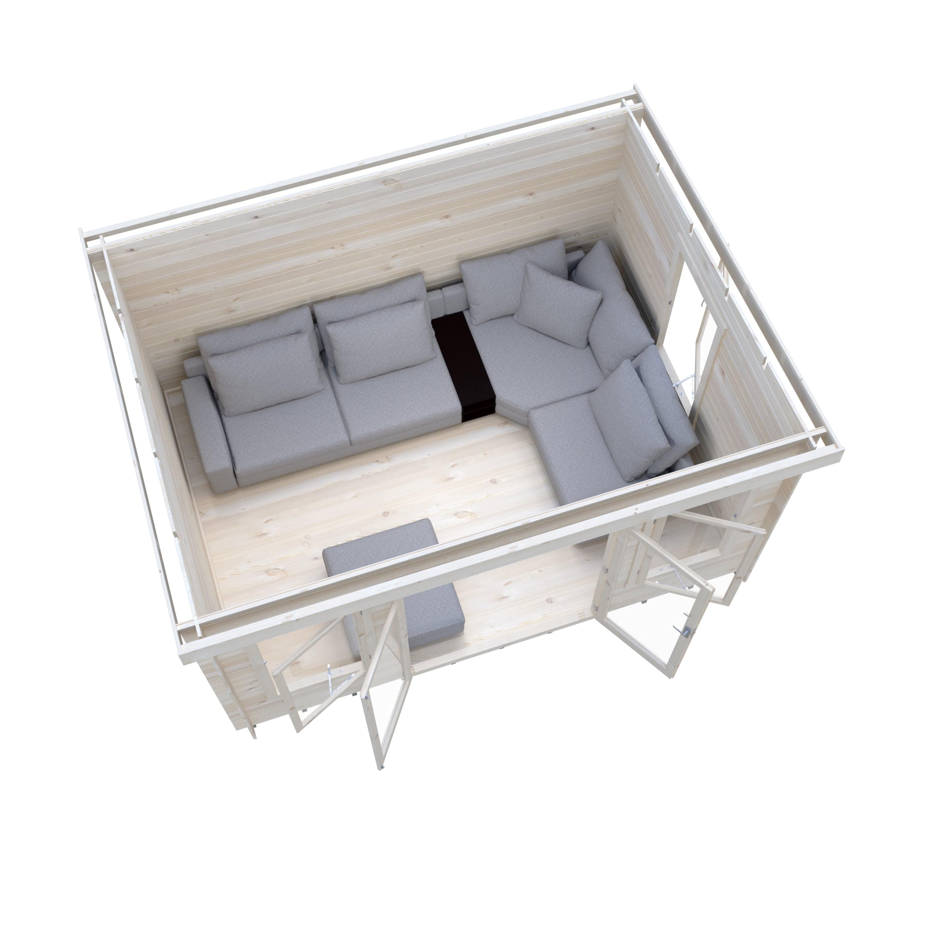 Shire Emneth 10 x 13 Pent Log Cabin in 19mm Logs