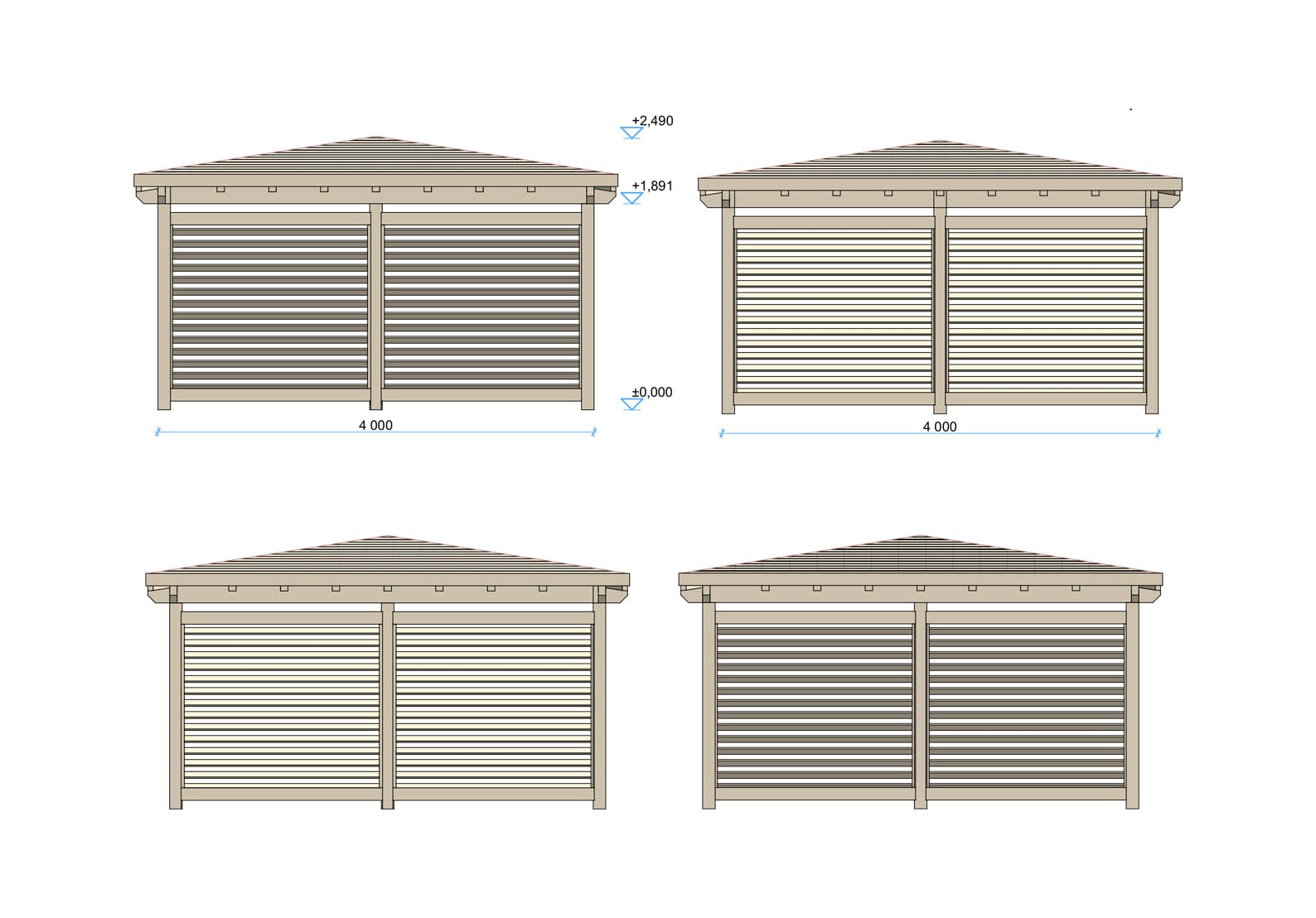 Shire Uma 4x4m Wooden Pergola