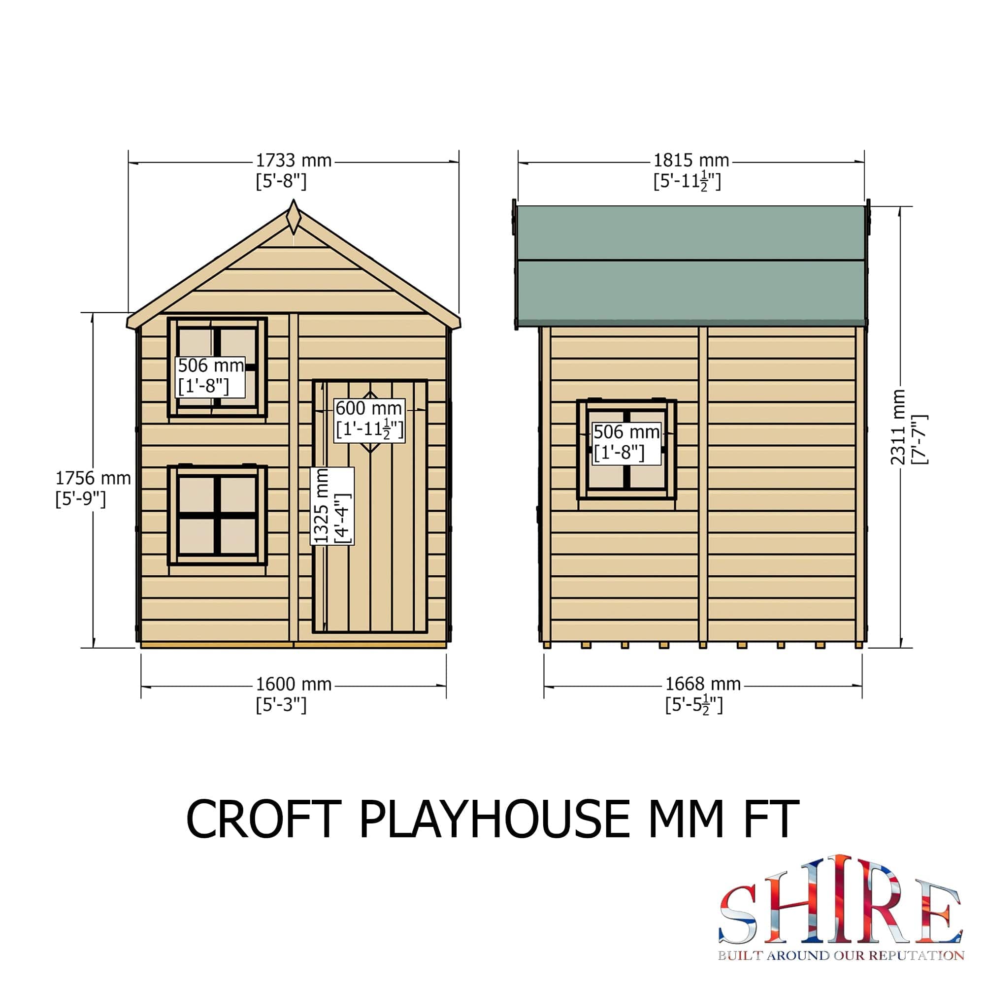 Shire 5 x 5 Croft Playhouse