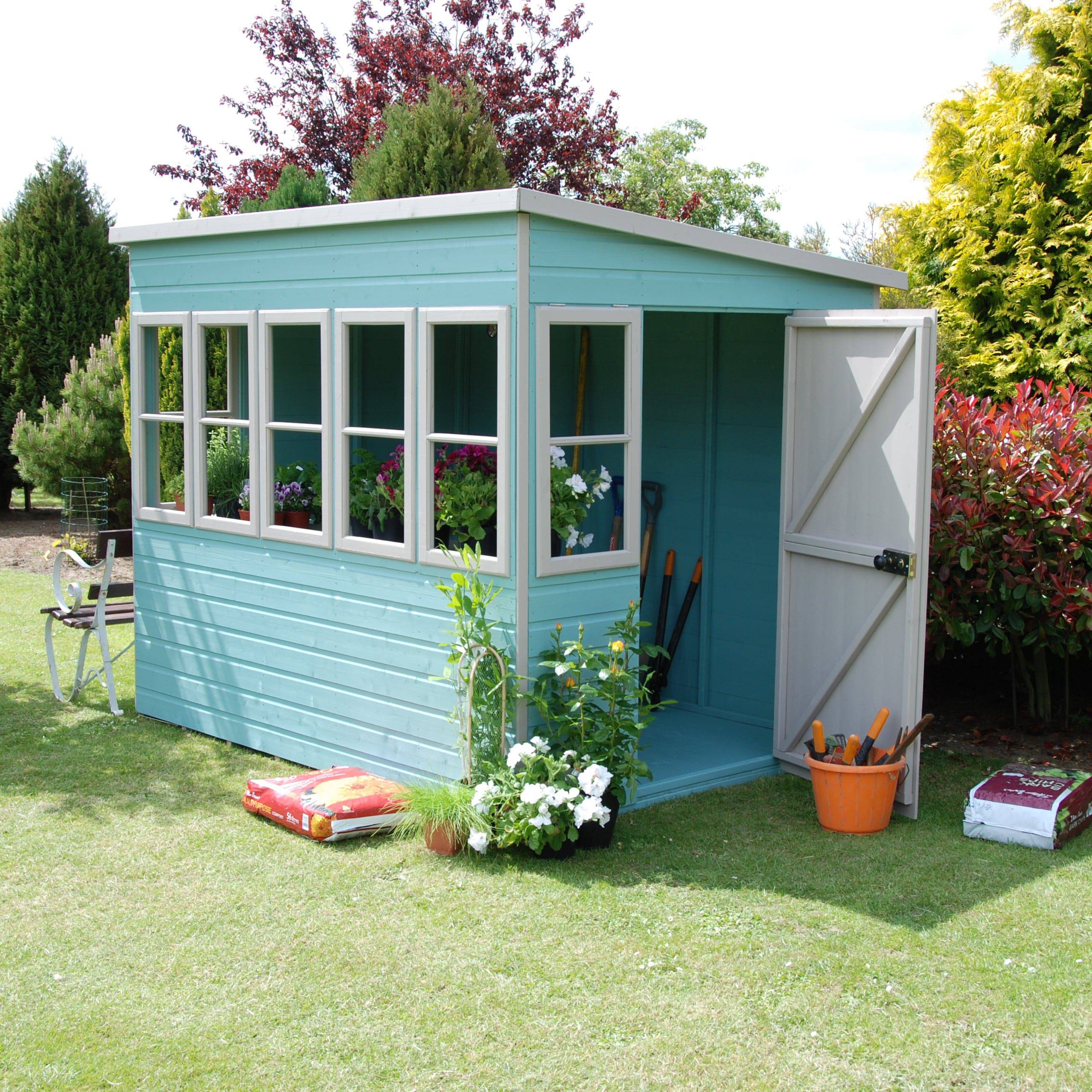 Shire 8x6 Sun Pent Potting Shed