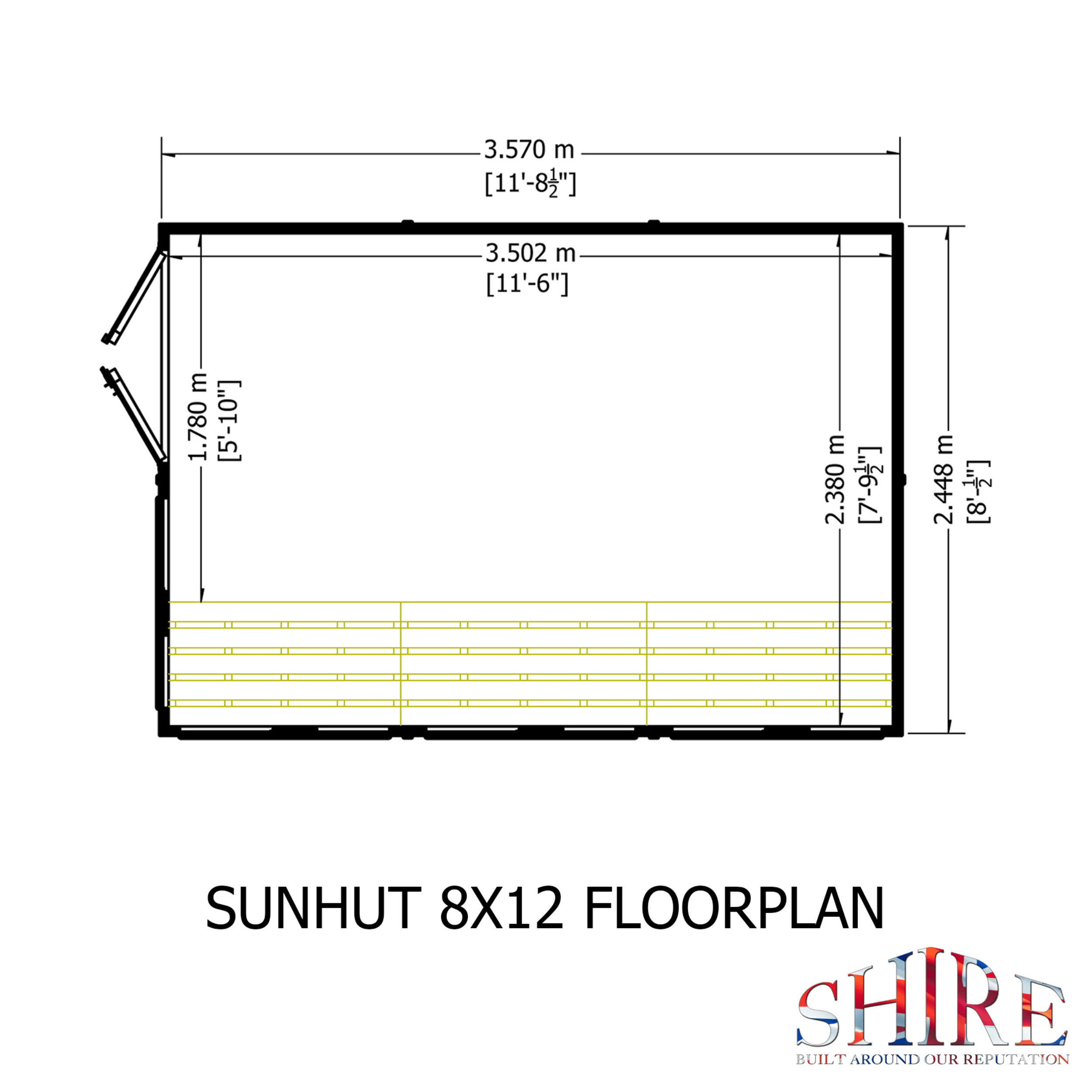 Shire Sun Hut 8 x 12 Potting Shed