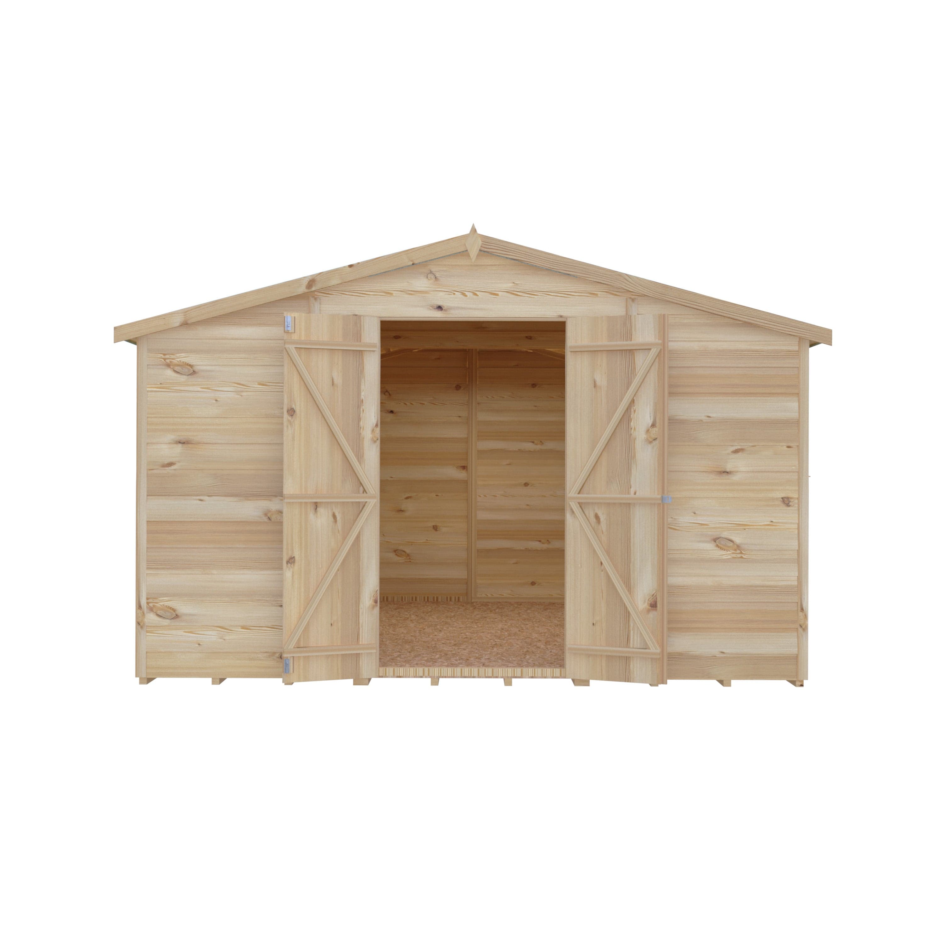 Shire 10x10 Overlap Shed Double Door With Windows