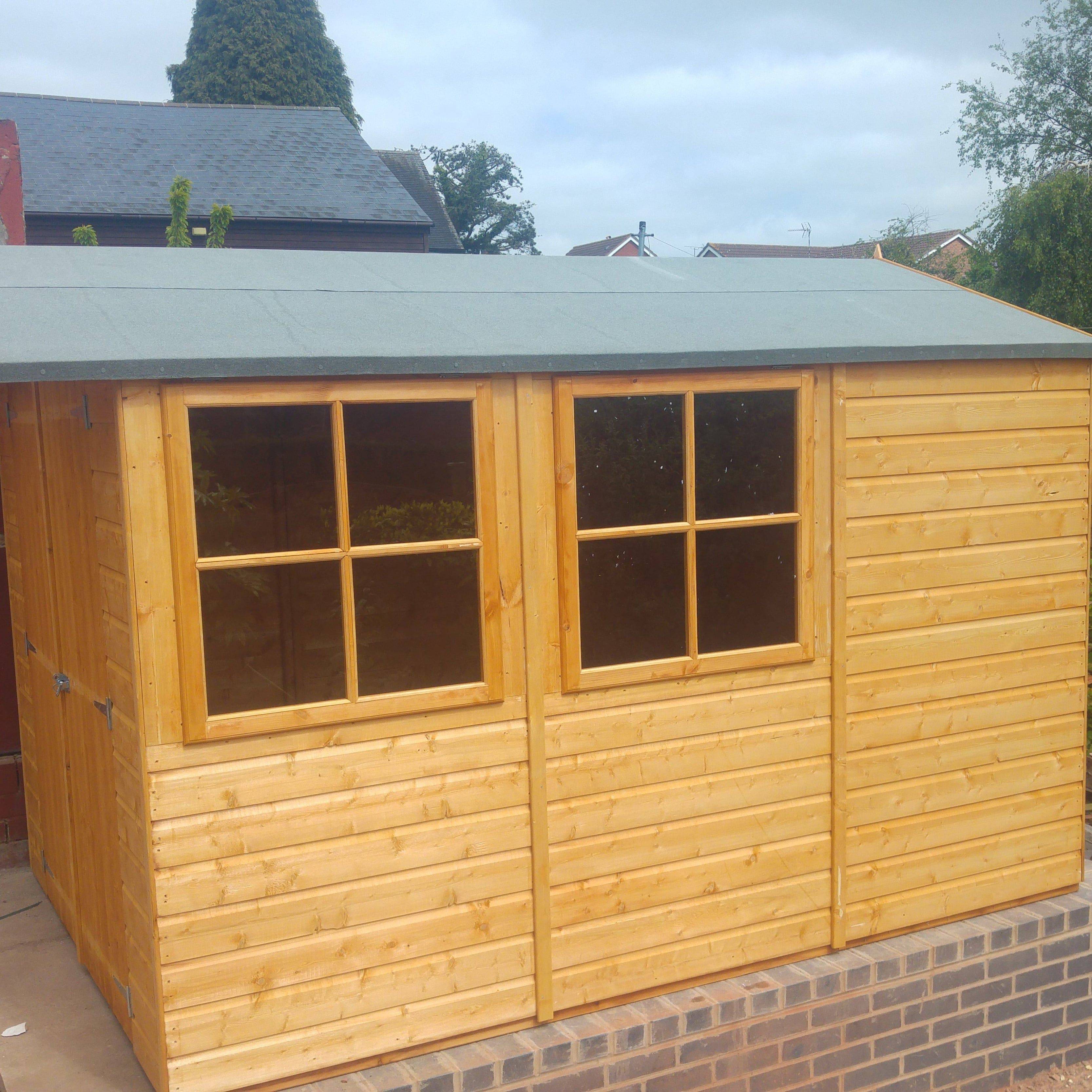 Shire 10x7 Guernsey Shed Double Door Apex Workshop