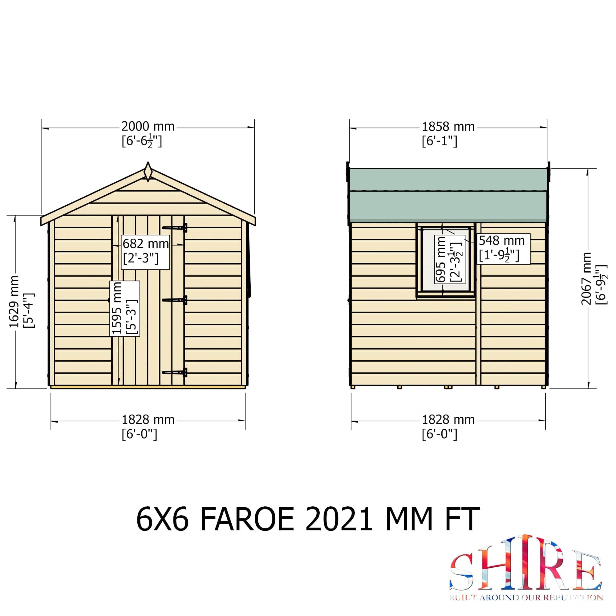 Shire 6x6 Faroe Shiplap Shed