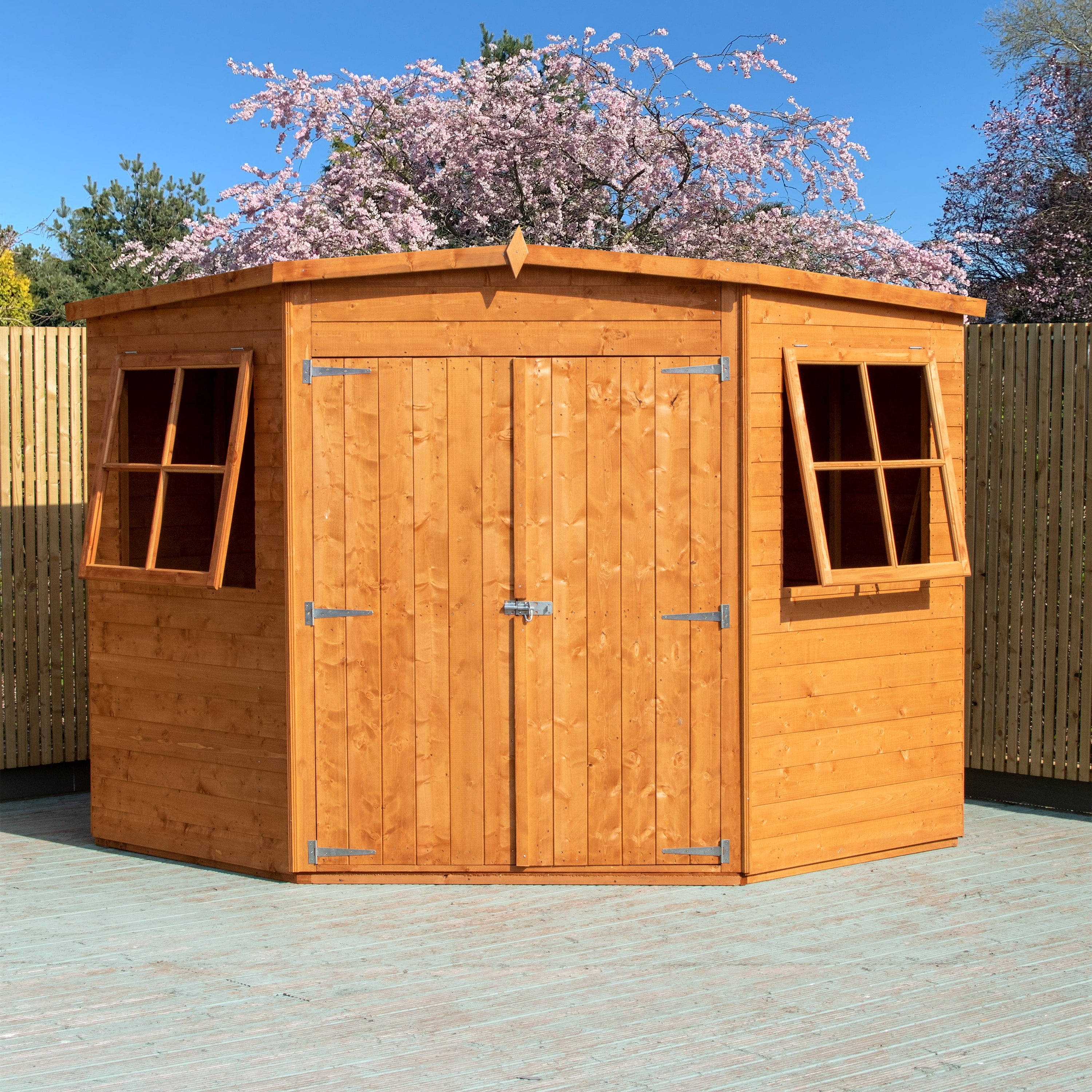 Shire 7 x 7 Shiplap Corner Shed Double Door