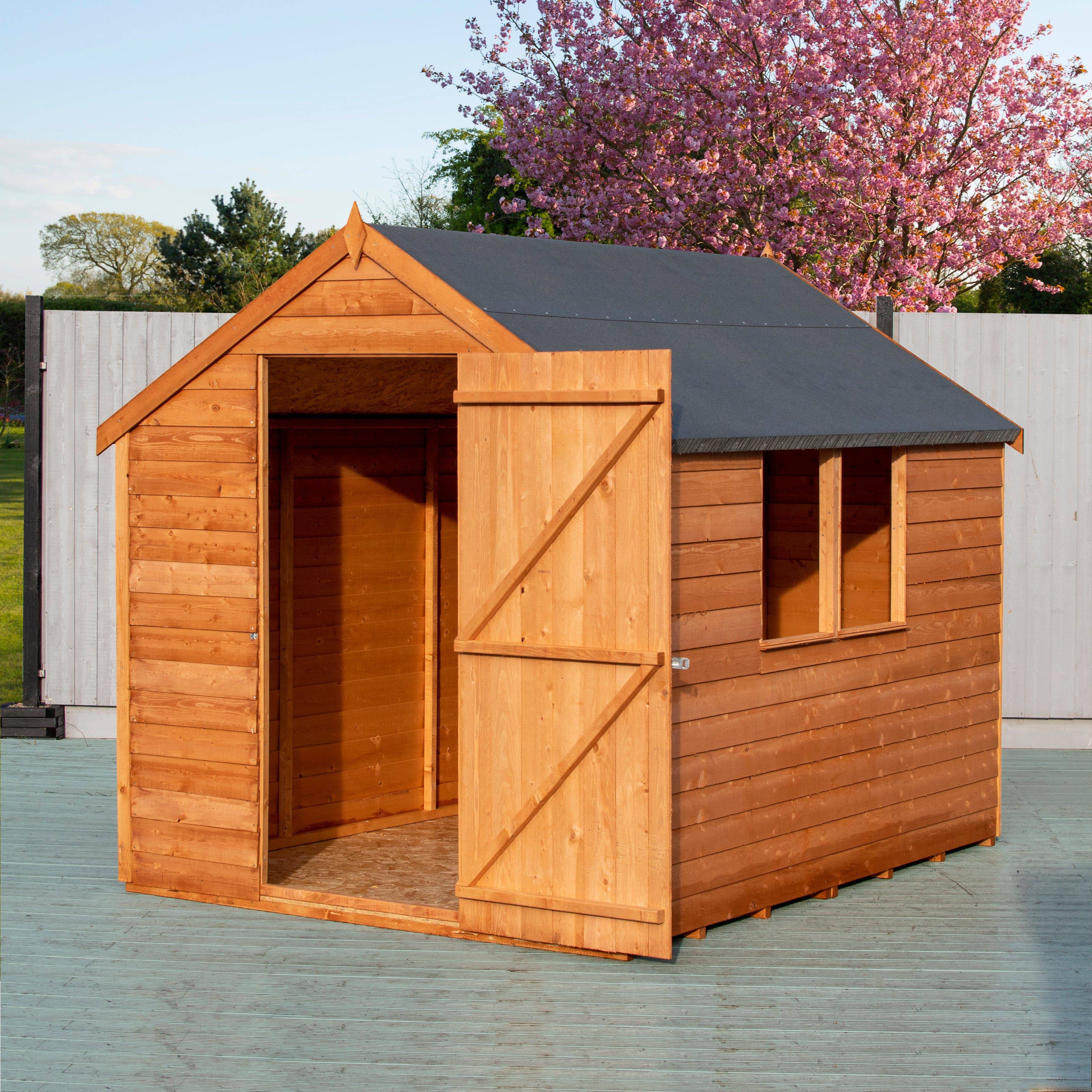 Shire 8x6 Overlap Shed Dip Treated With Windows