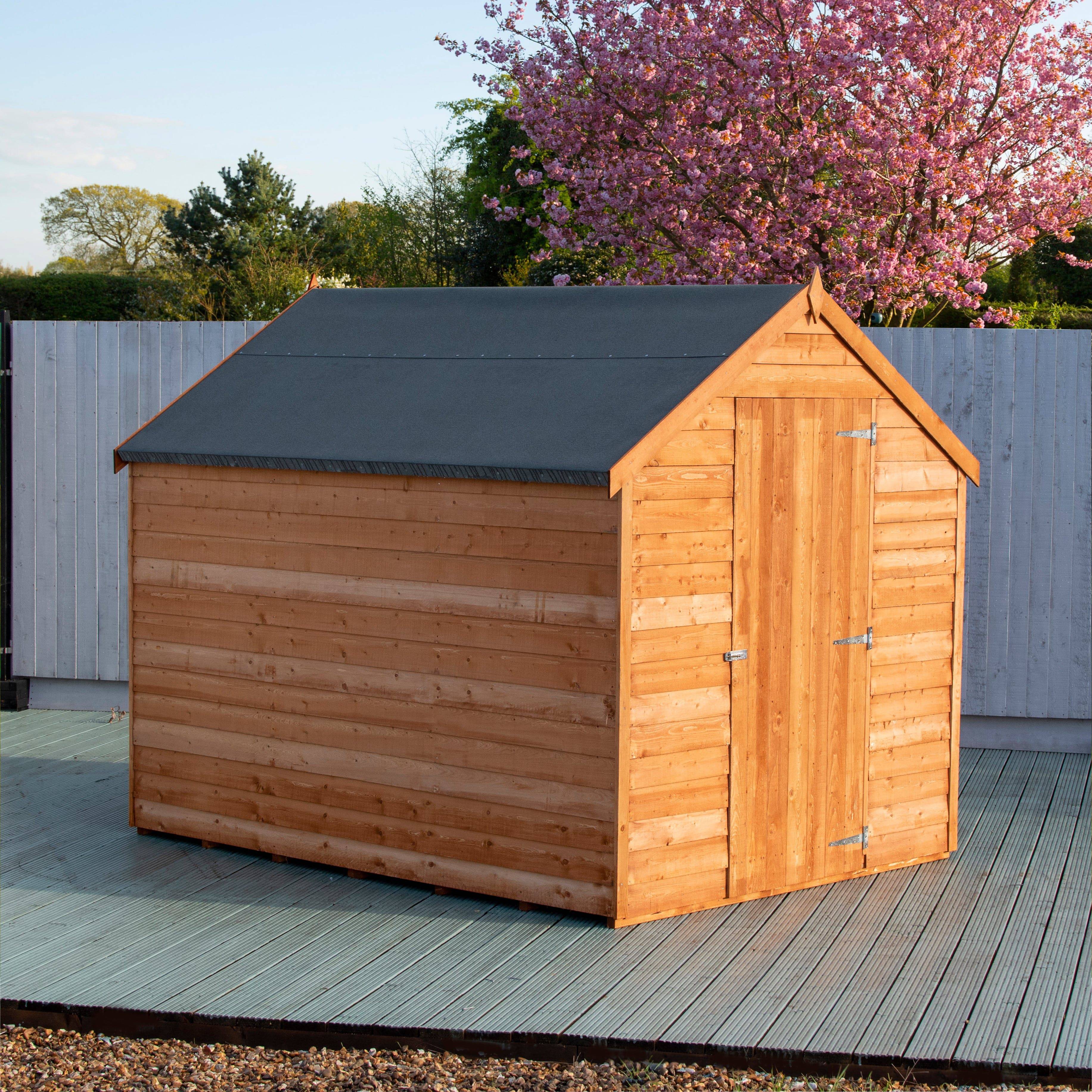 Shire 8x6 Overlap Shed Dip Treated With Windows