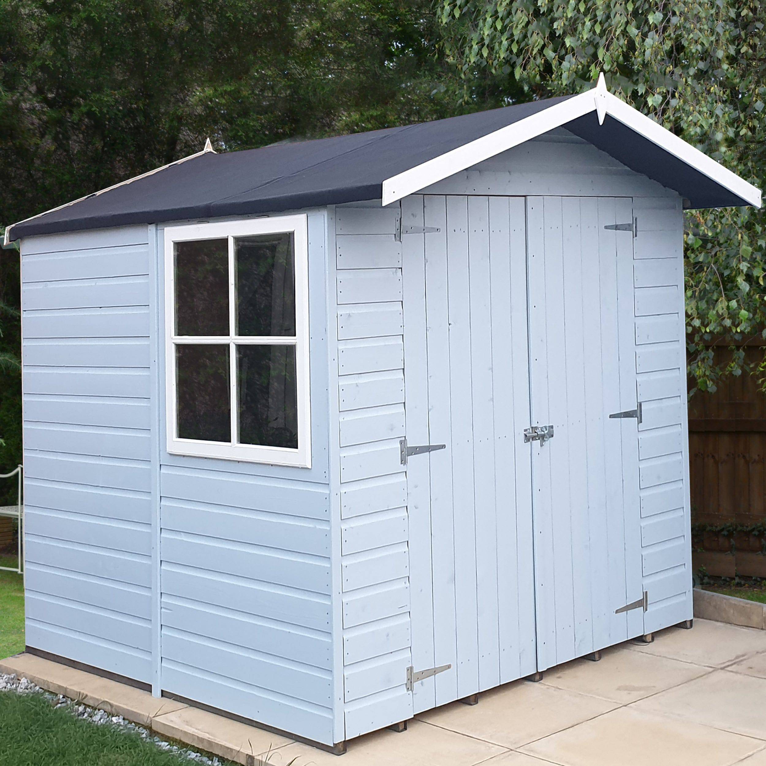 Shire Alderney 7x7 Shed Apex Double Door Workshop
