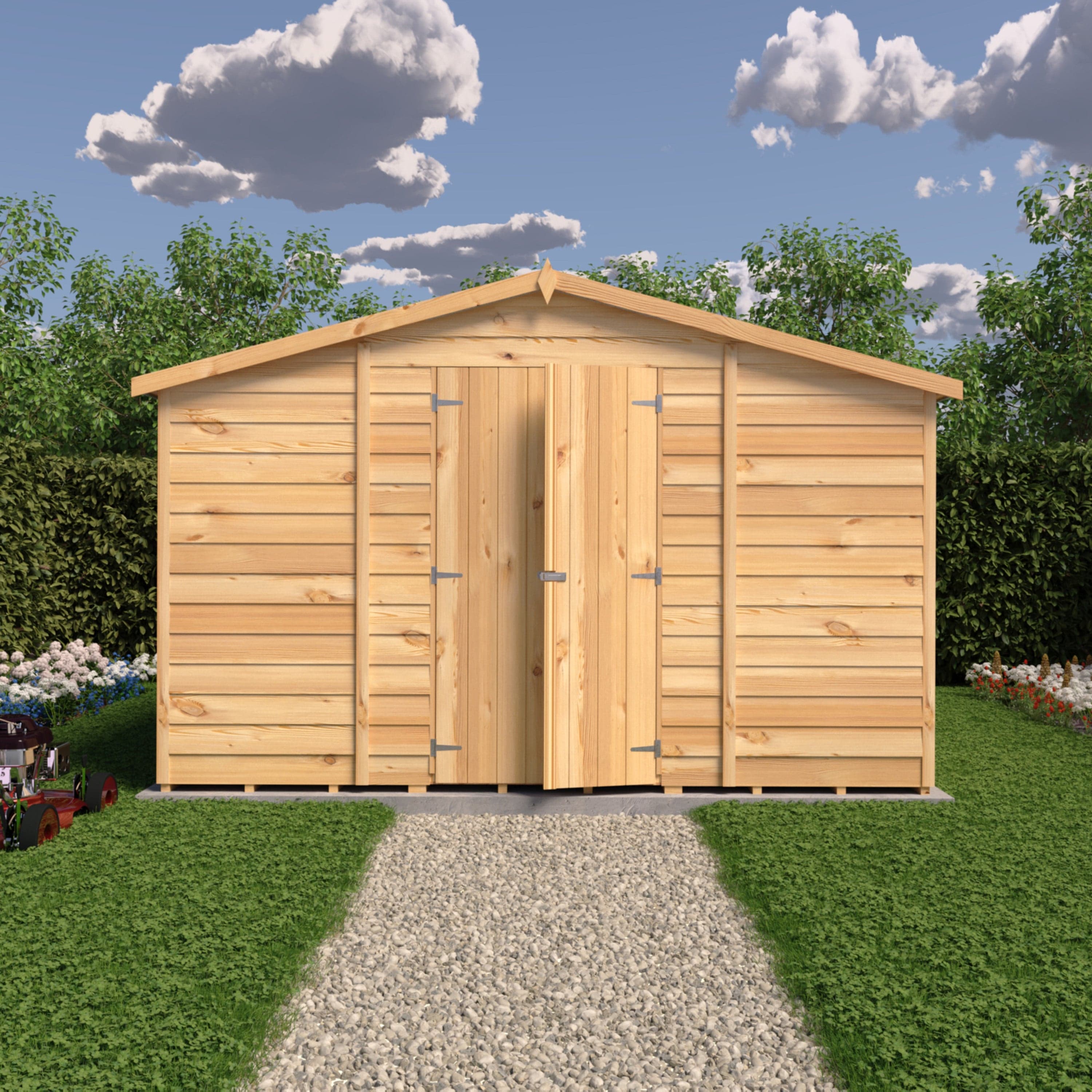 Shire Overlap Double Door Shed - 10x15ft