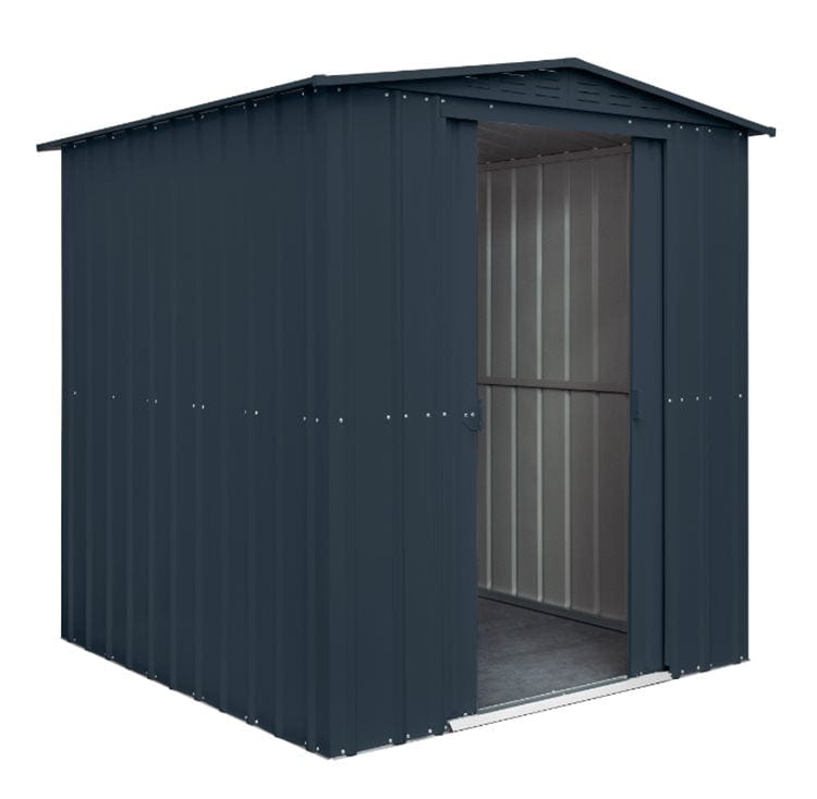 Globel 6 x 6ft Grey Apex Metal Garden Shed