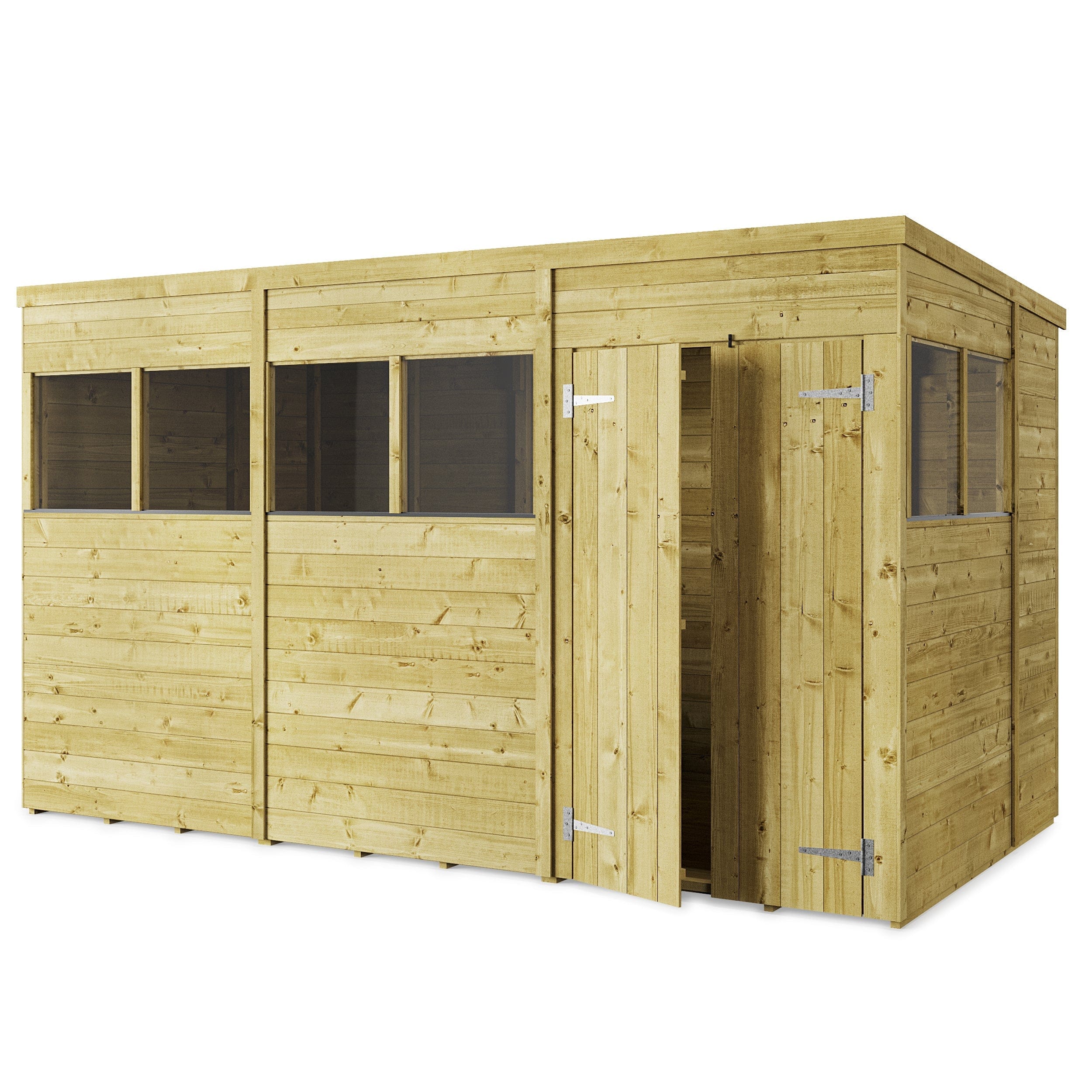 Store More 12 x 6 Tongue and Groove Pent Shed - Windowed