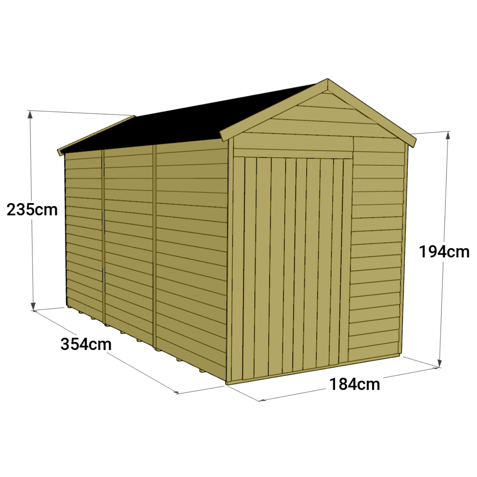 Store More 12 x 6 Tongue and Groove Pressure Treated Apex Shed