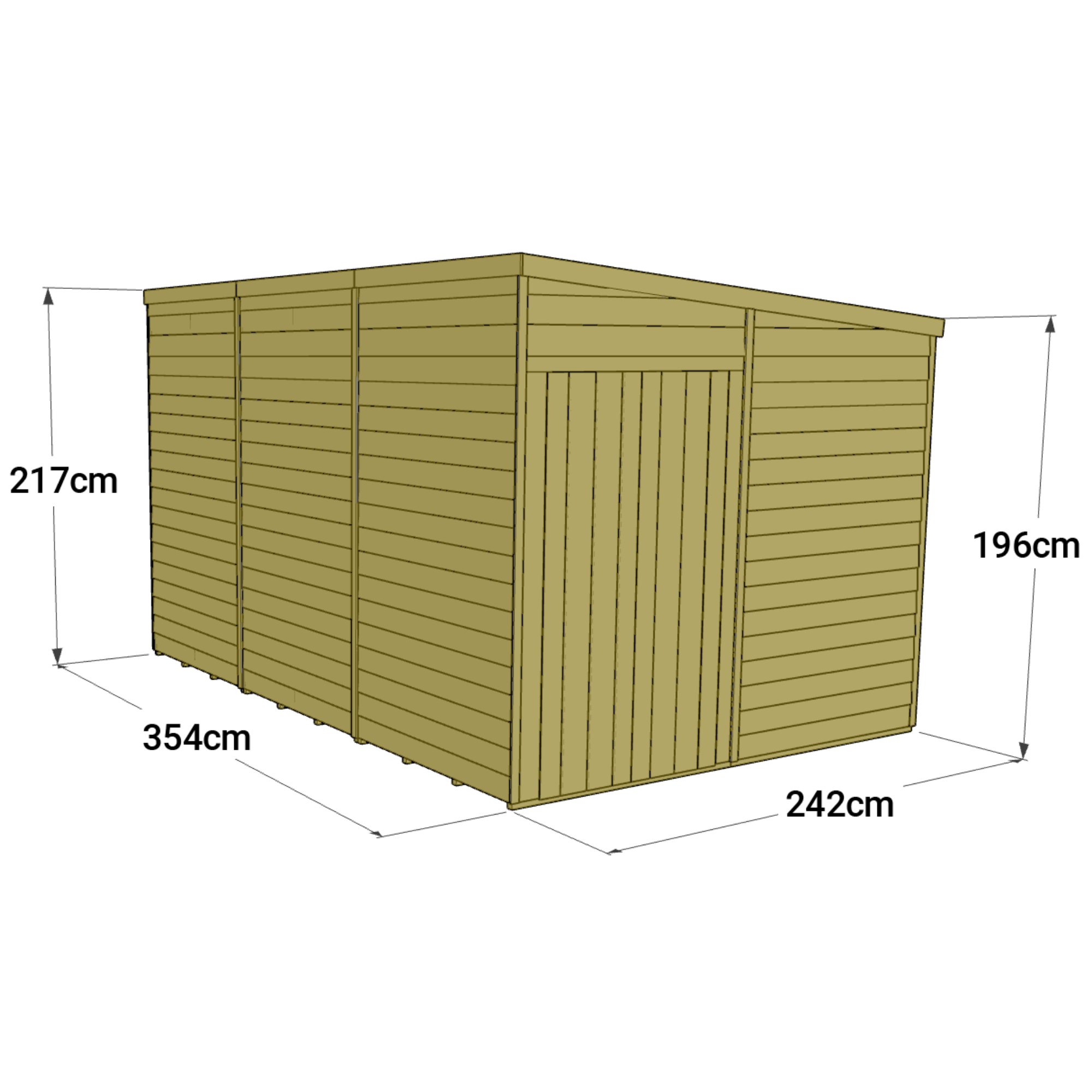 Store More 12 x 8 Tongue and Groove Pent Shed