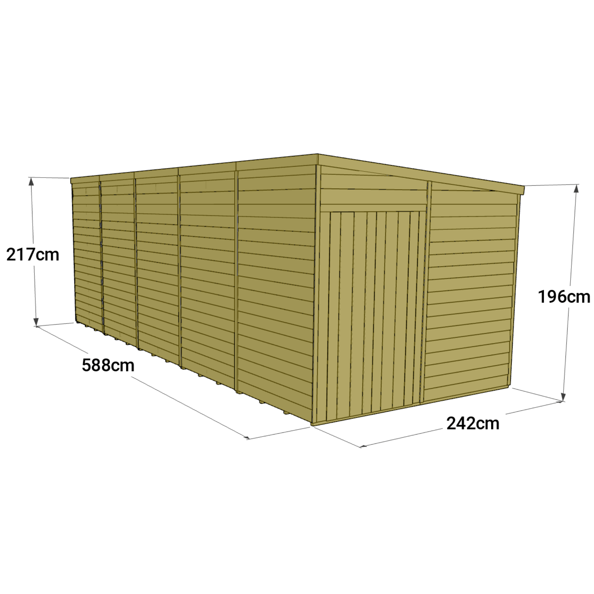 Store More 20 x 8 Tongue and Groove Pent Shed