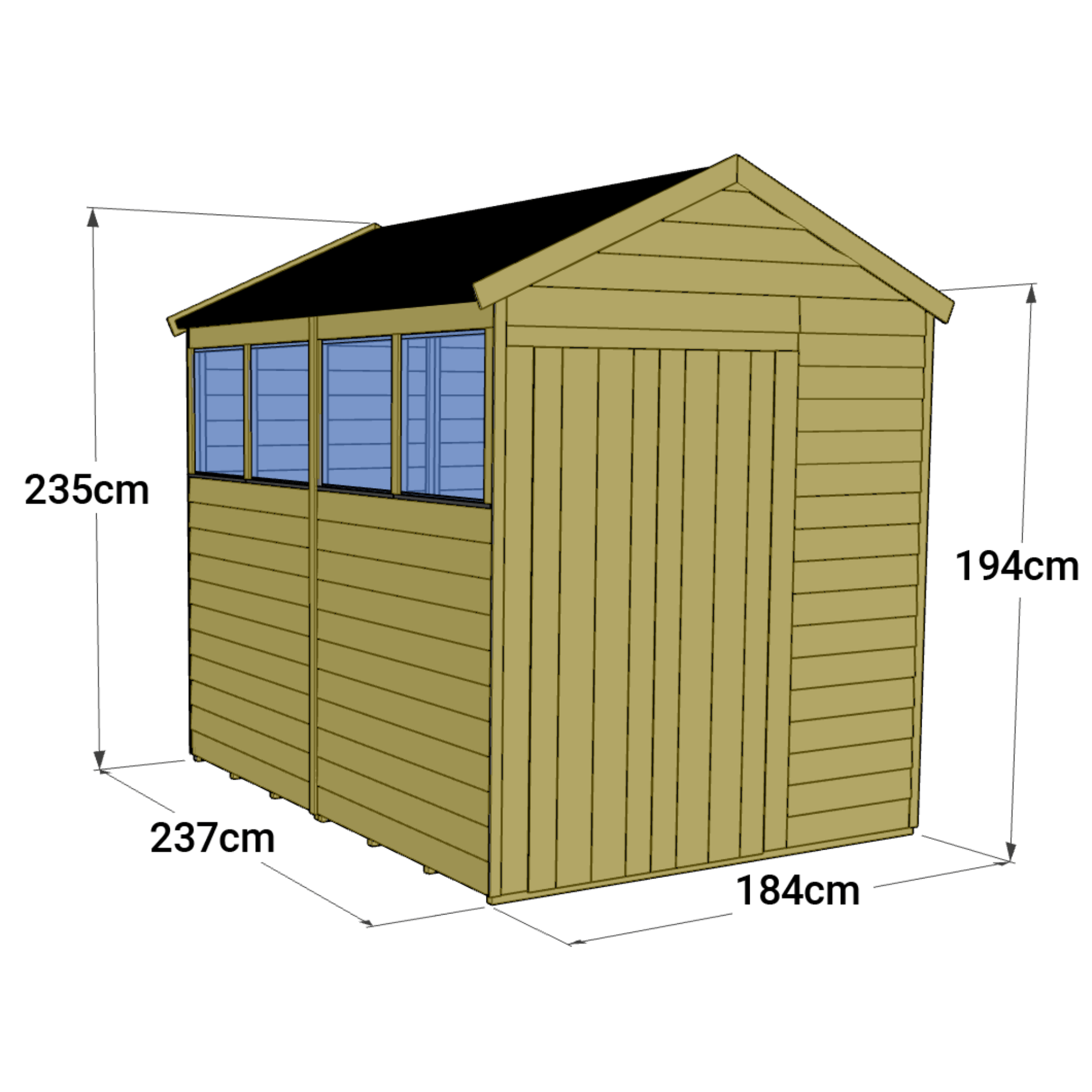 Store More 8 x 6 Tongue and Groove Apex Shed