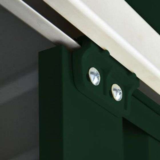 Globel 10x6ft Apex Metal Garden Shed - Green